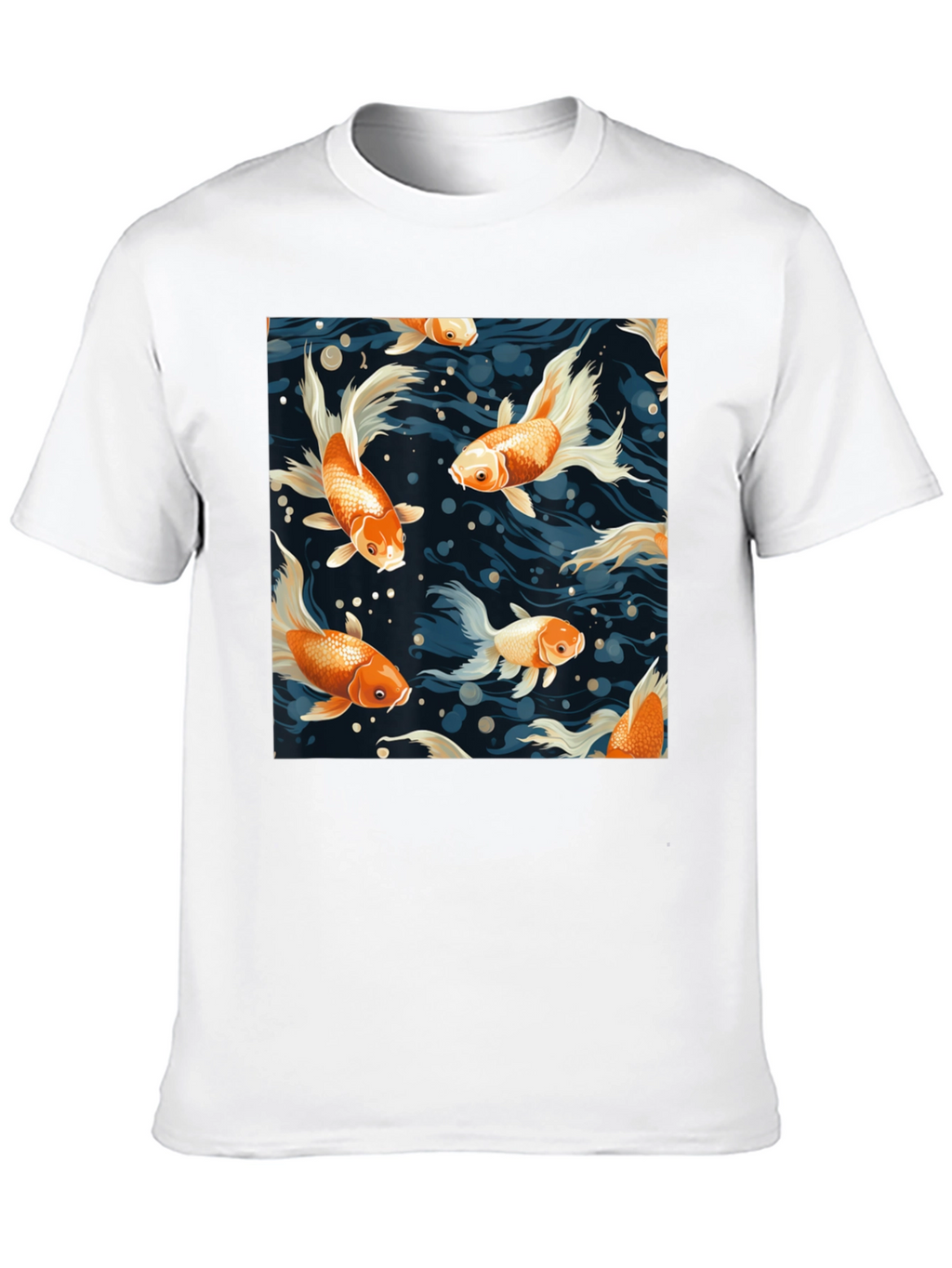 Goldfish Print Crew Neck T-Shirt