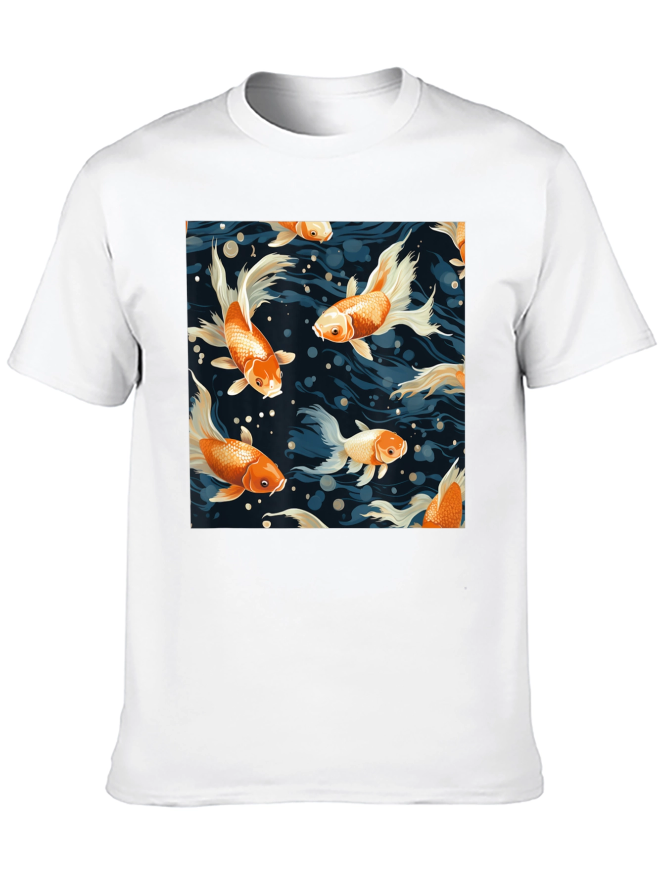 Goldfish Print Crew Neck T-Shirt