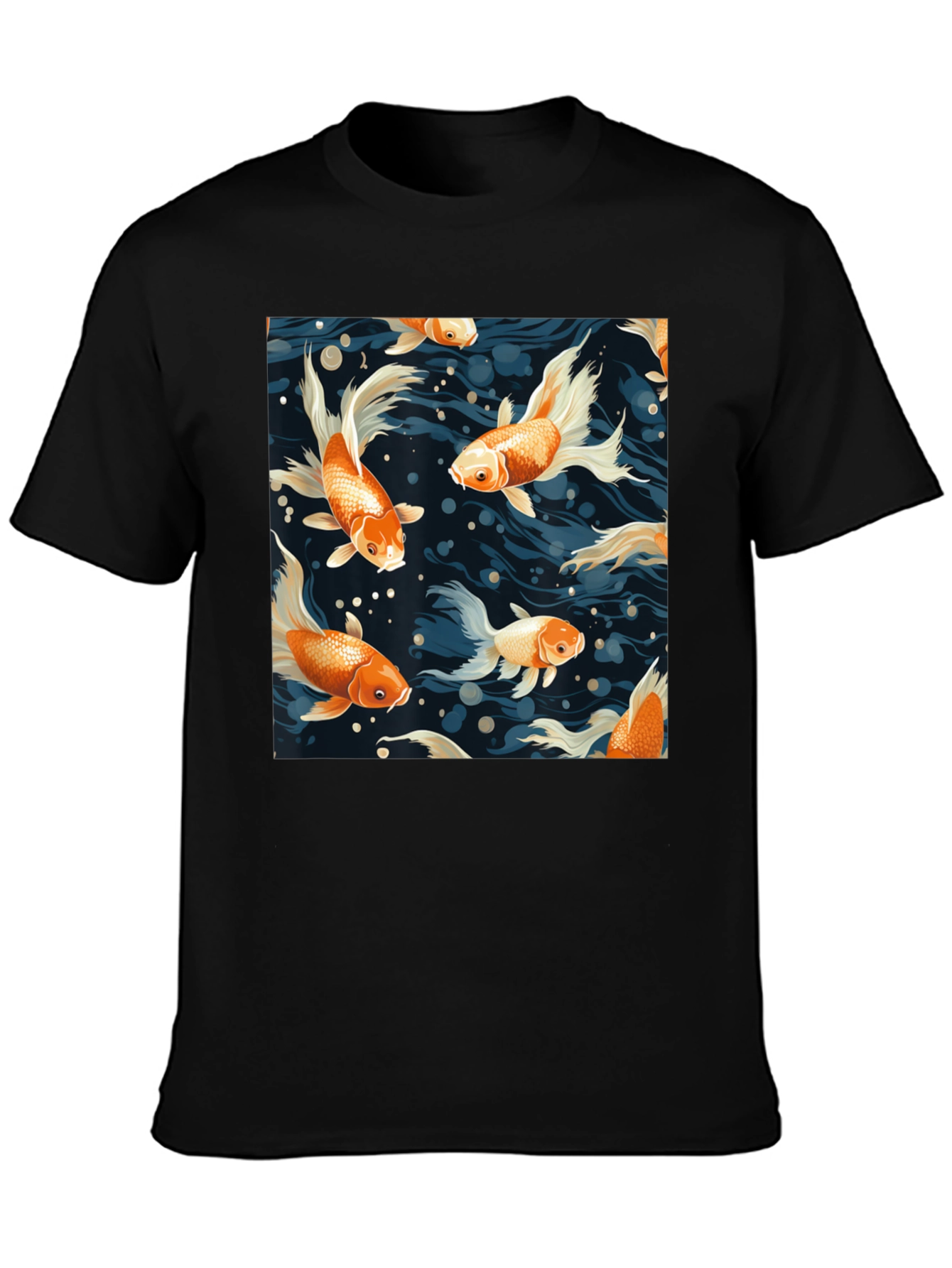 Goldfish Print Crew Neck T-Shirt