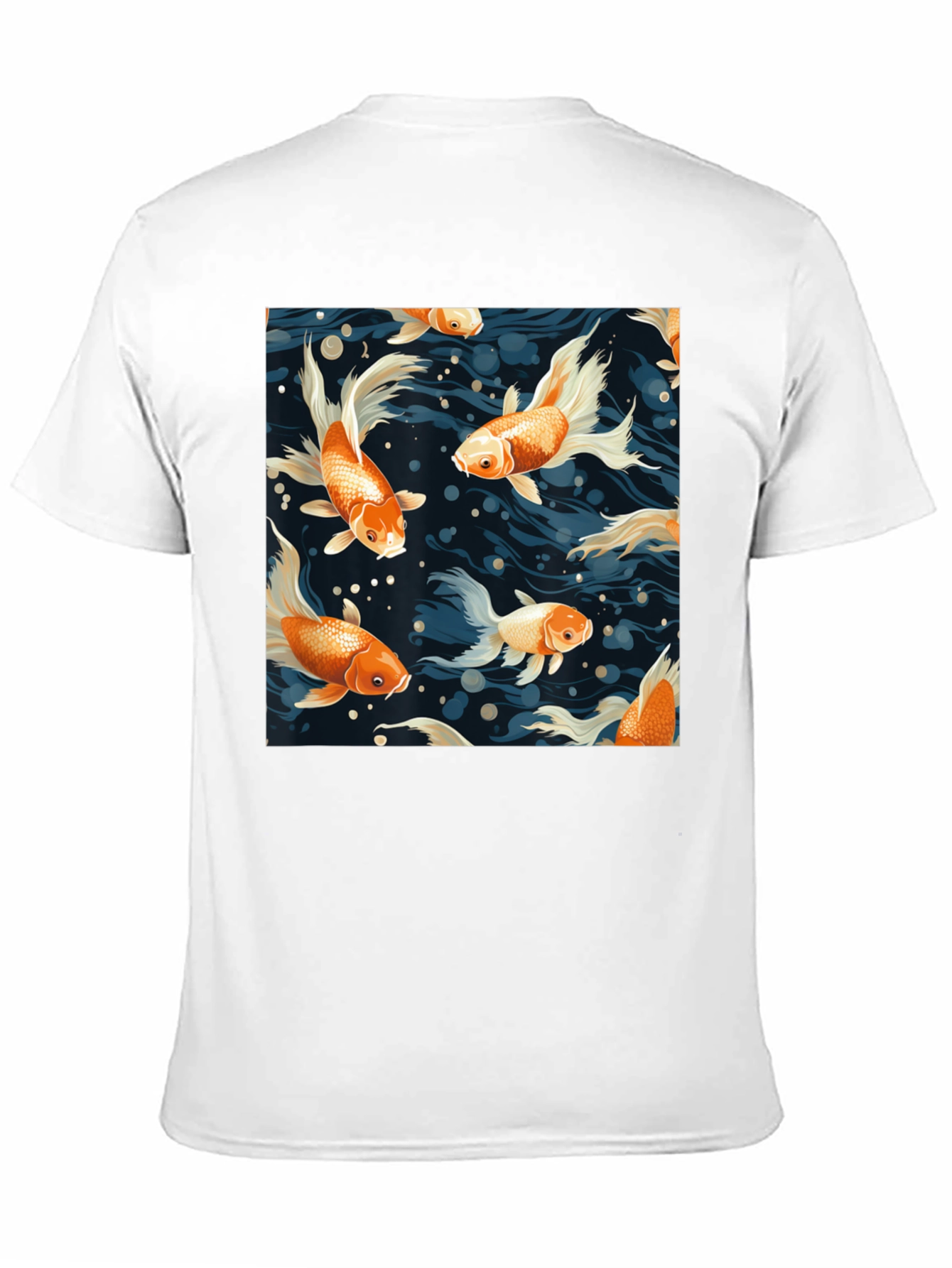 Goldfish Print Crew Neck T-Shirt
