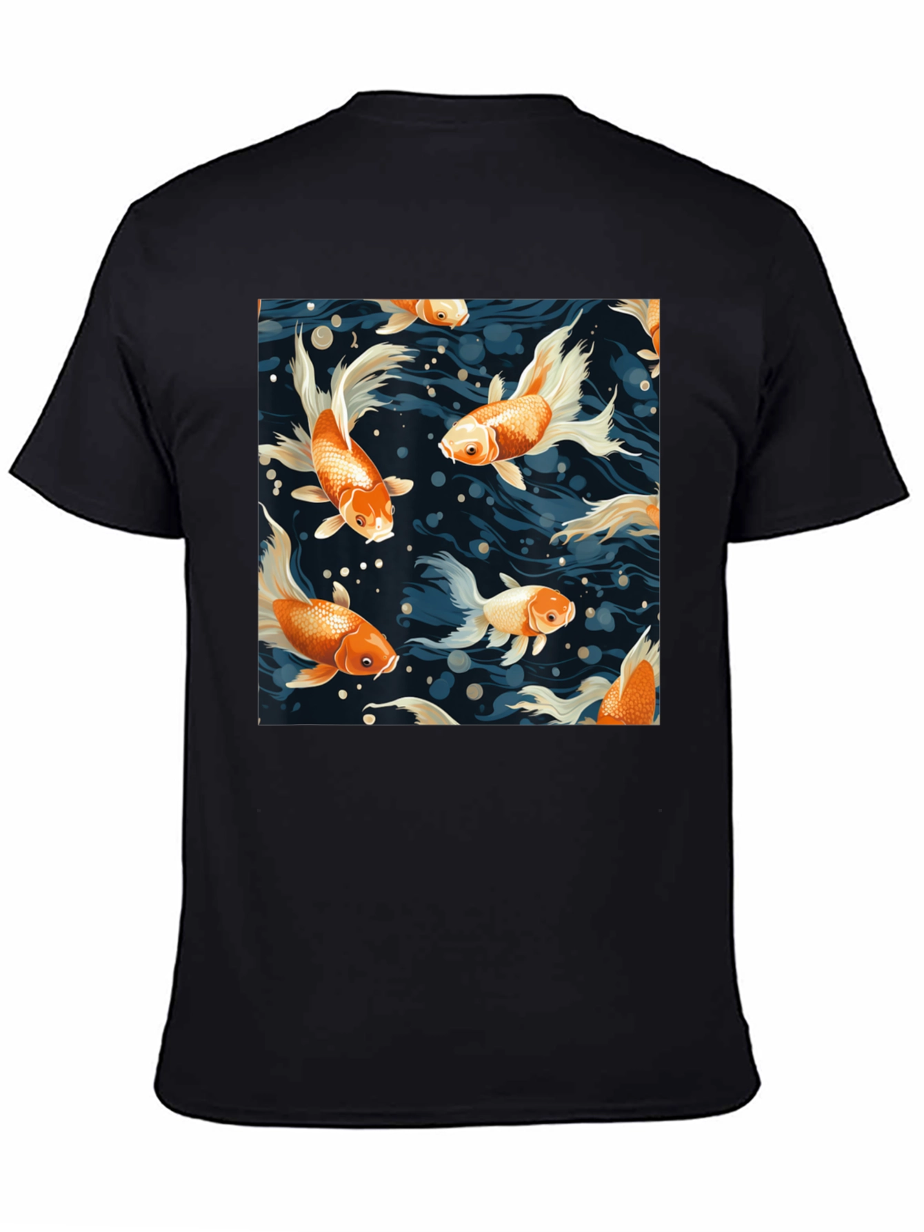 Goldfish Print Crew Neck T-Shirt