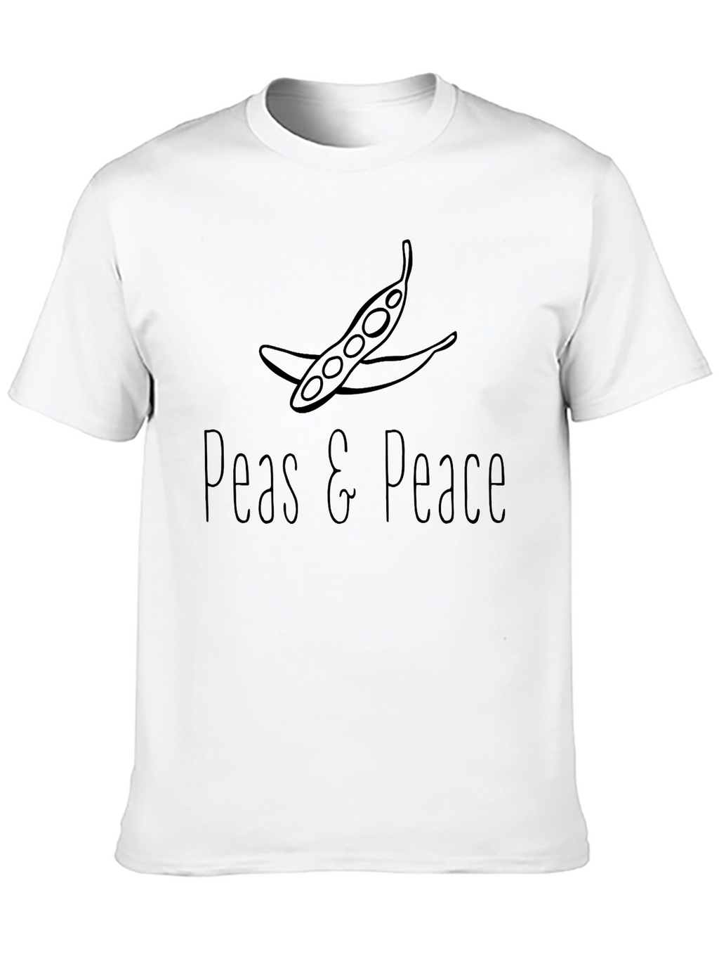 Peas and Peace Graphic T-Shirt - Black