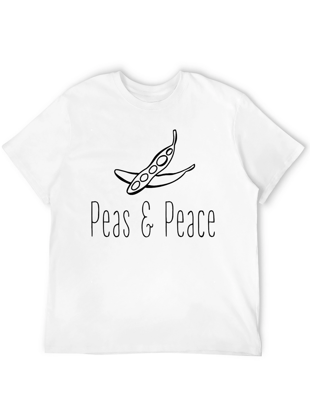Peas and Peace Graphic T-Shirt - Black