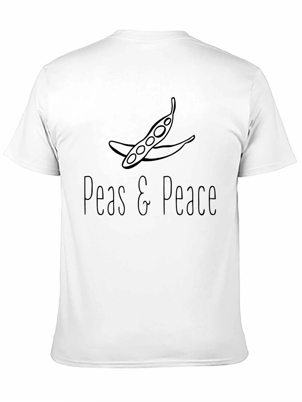 Peas and Peace Graphic T-Shirt - Black