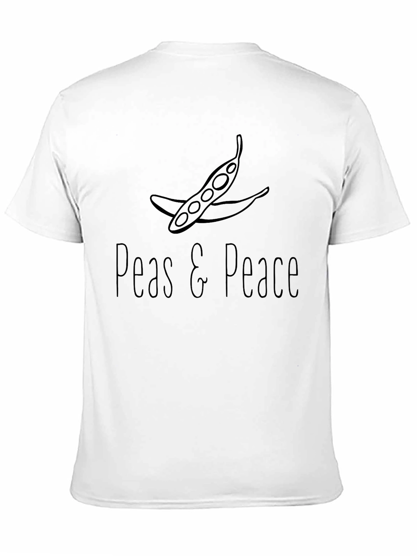 Peas and Peace Graphic T-Shirt - Black