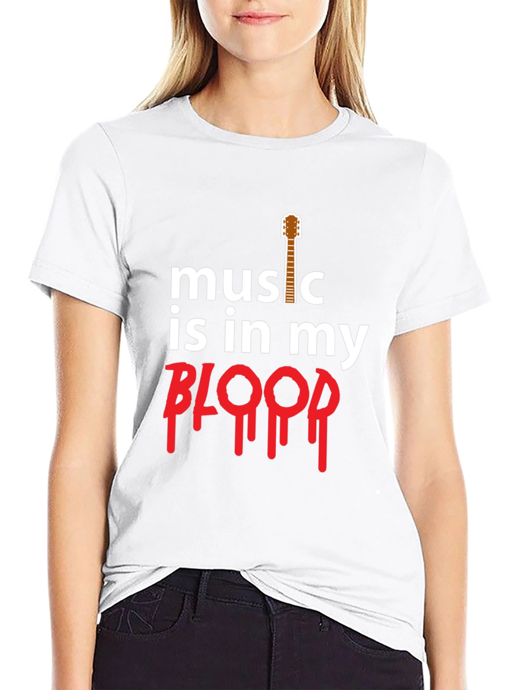 Music is in my Blood Guitar T-Shirt