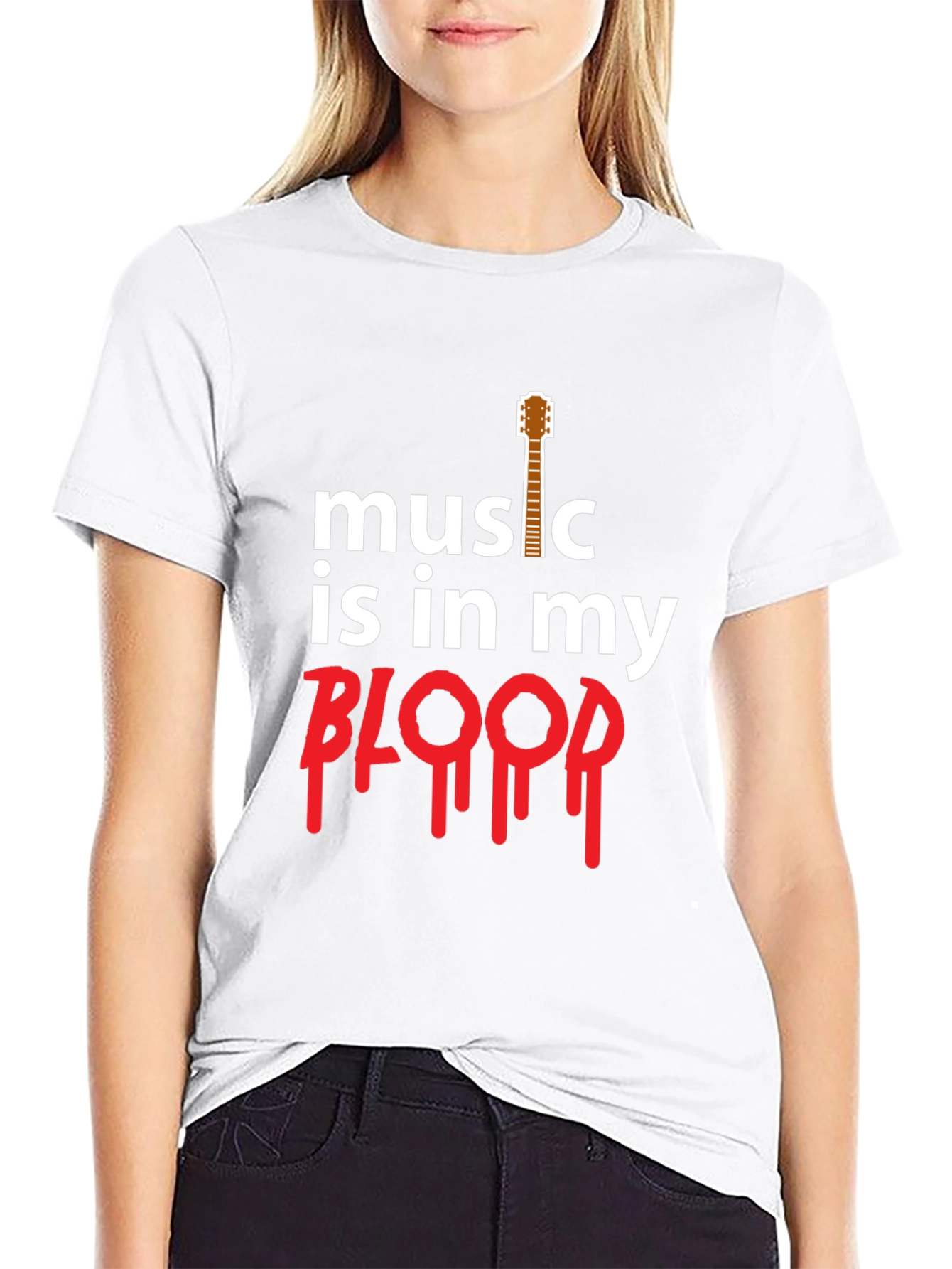 Music is in my Blood Guitar T-Shirt