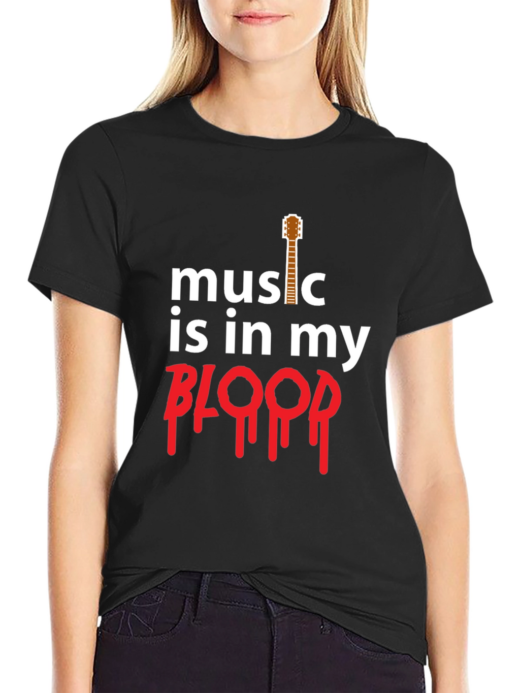 Music is in my Blood Guitar T-Shirt
