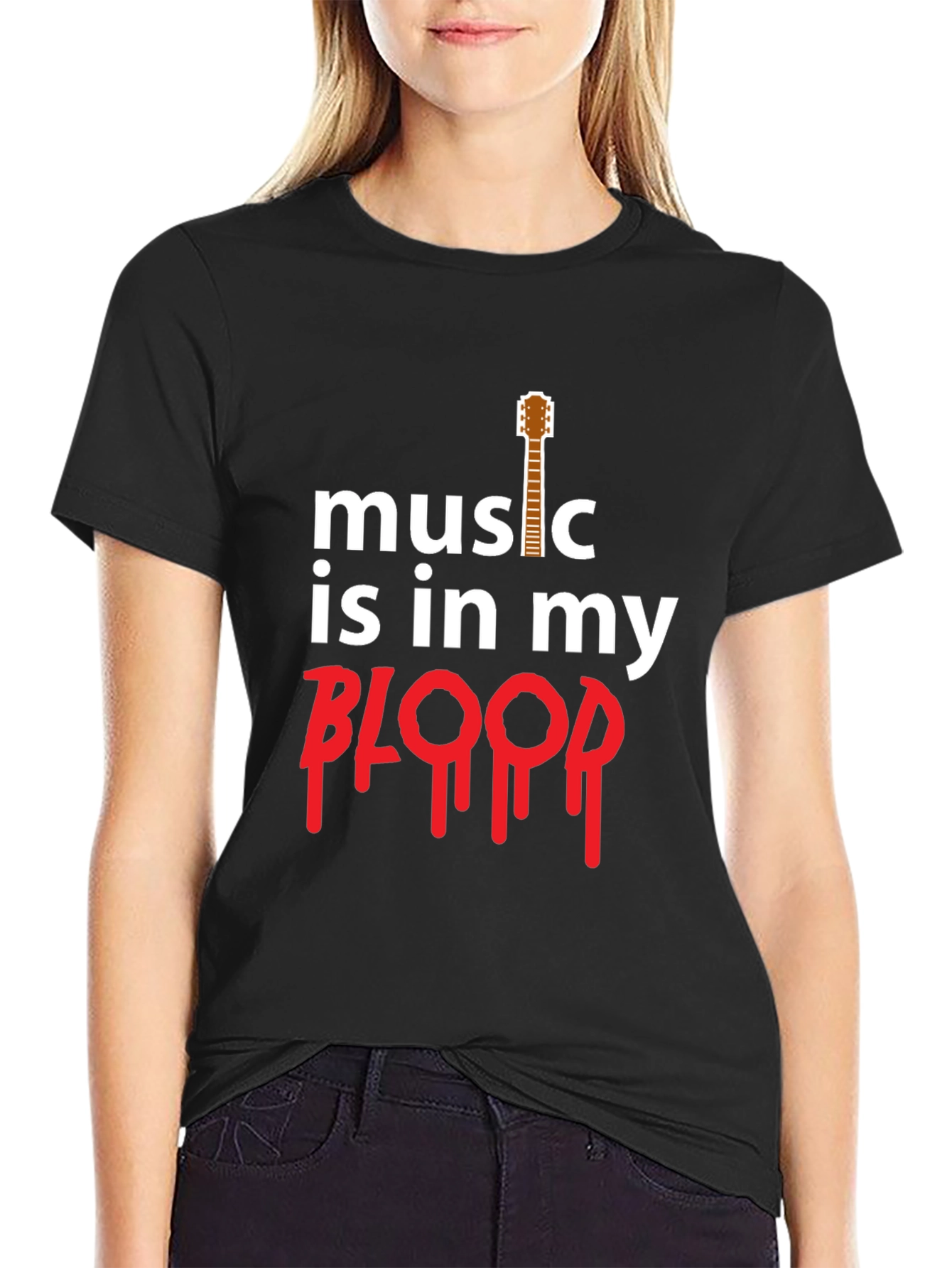 Music is in my Blood Guitar T-Shirt