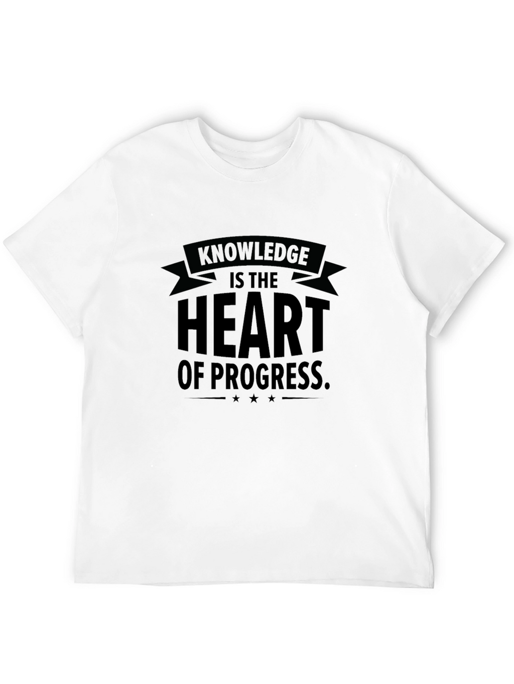 Knowledge is the Heart of Progress Mens T-Shirt