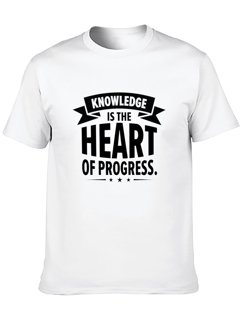 Knowledge is the Heart of Progress Mens T-Shirt