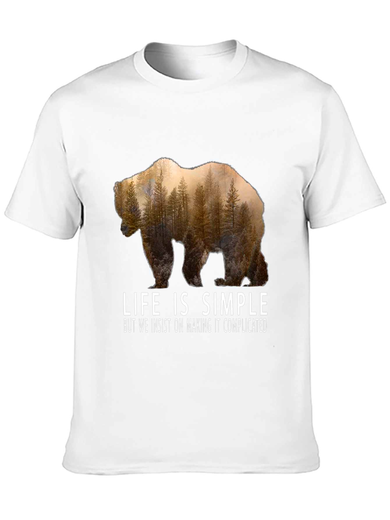 Life is Simple Bear Graphic T-Shirt
