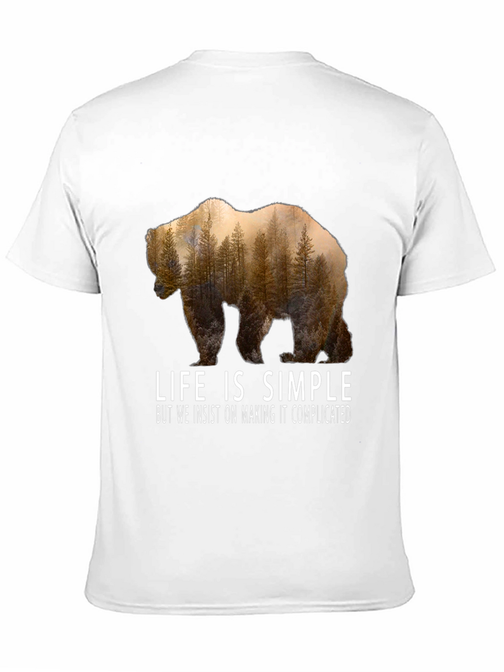 Life is Simple Bear Graphic T-Shirt