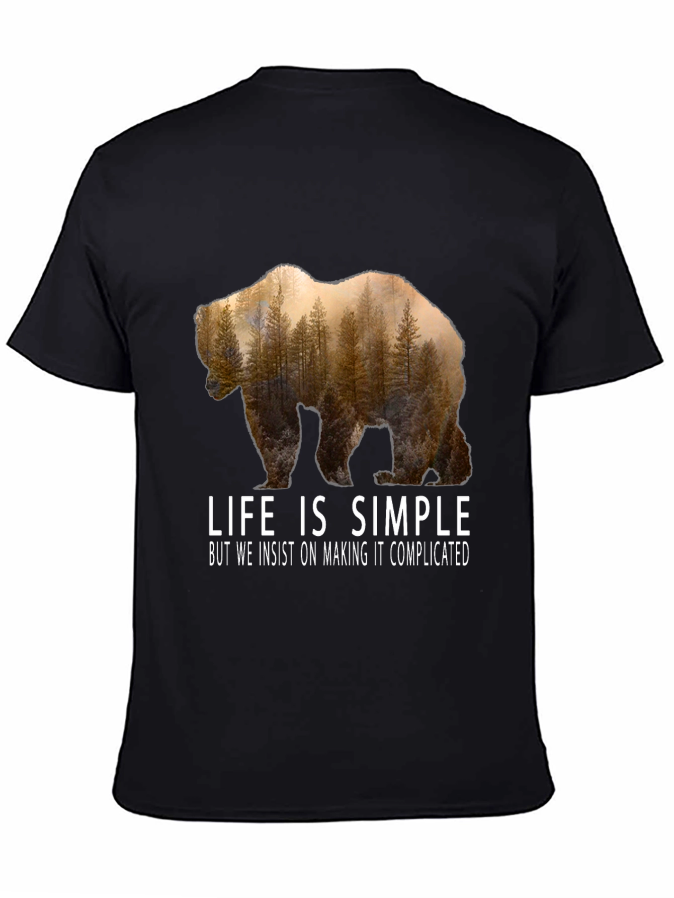 Life is Simple Bear Graphic T-Shirt
