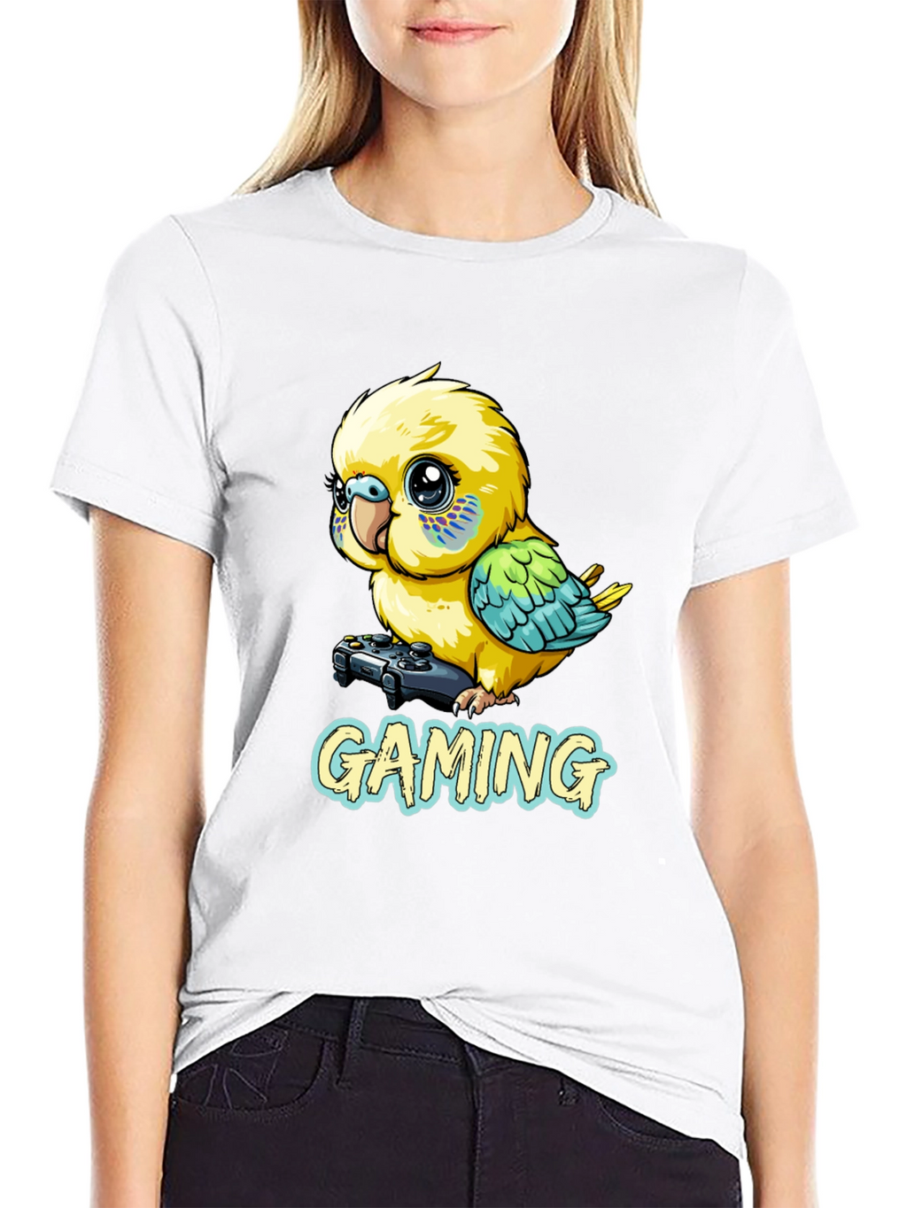 Gaming Parakeet Black T-Shirt