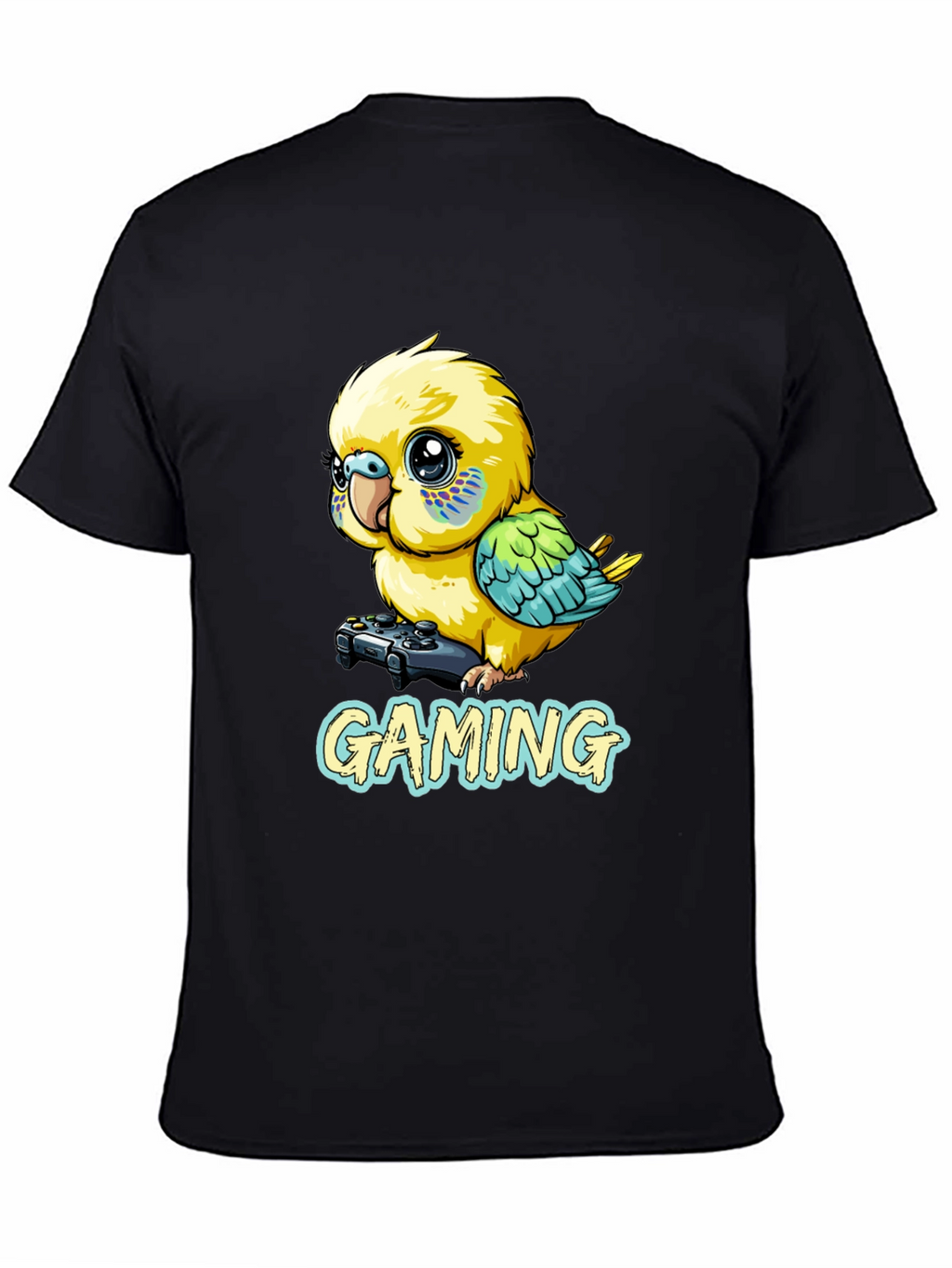 Gaming Parakeet Black T-Shirt