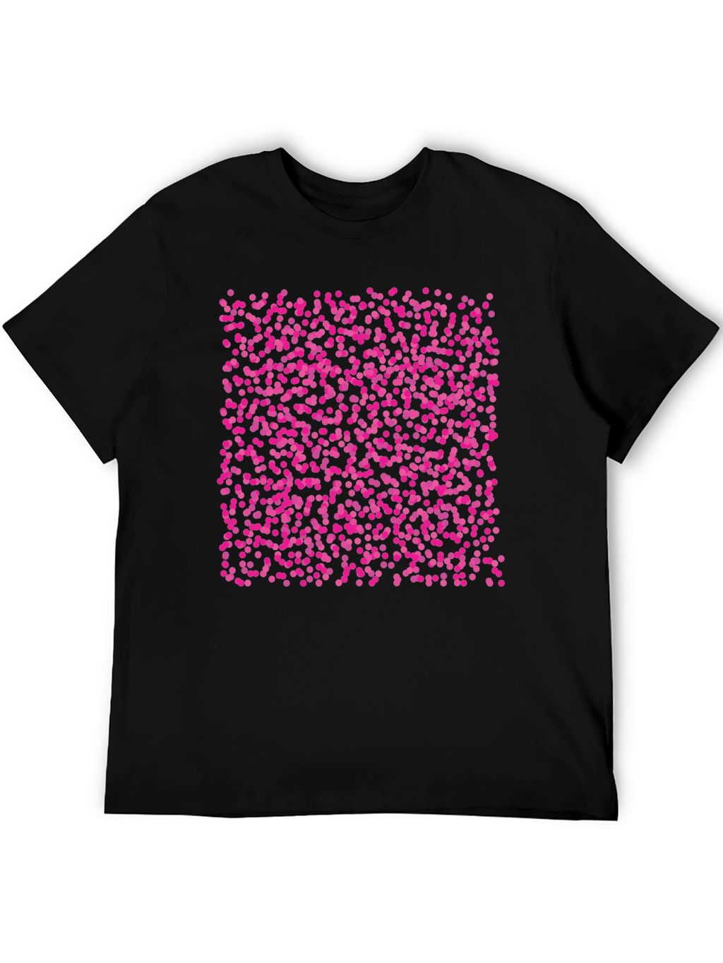 Black T-Shirt with Pink Dot Pattern