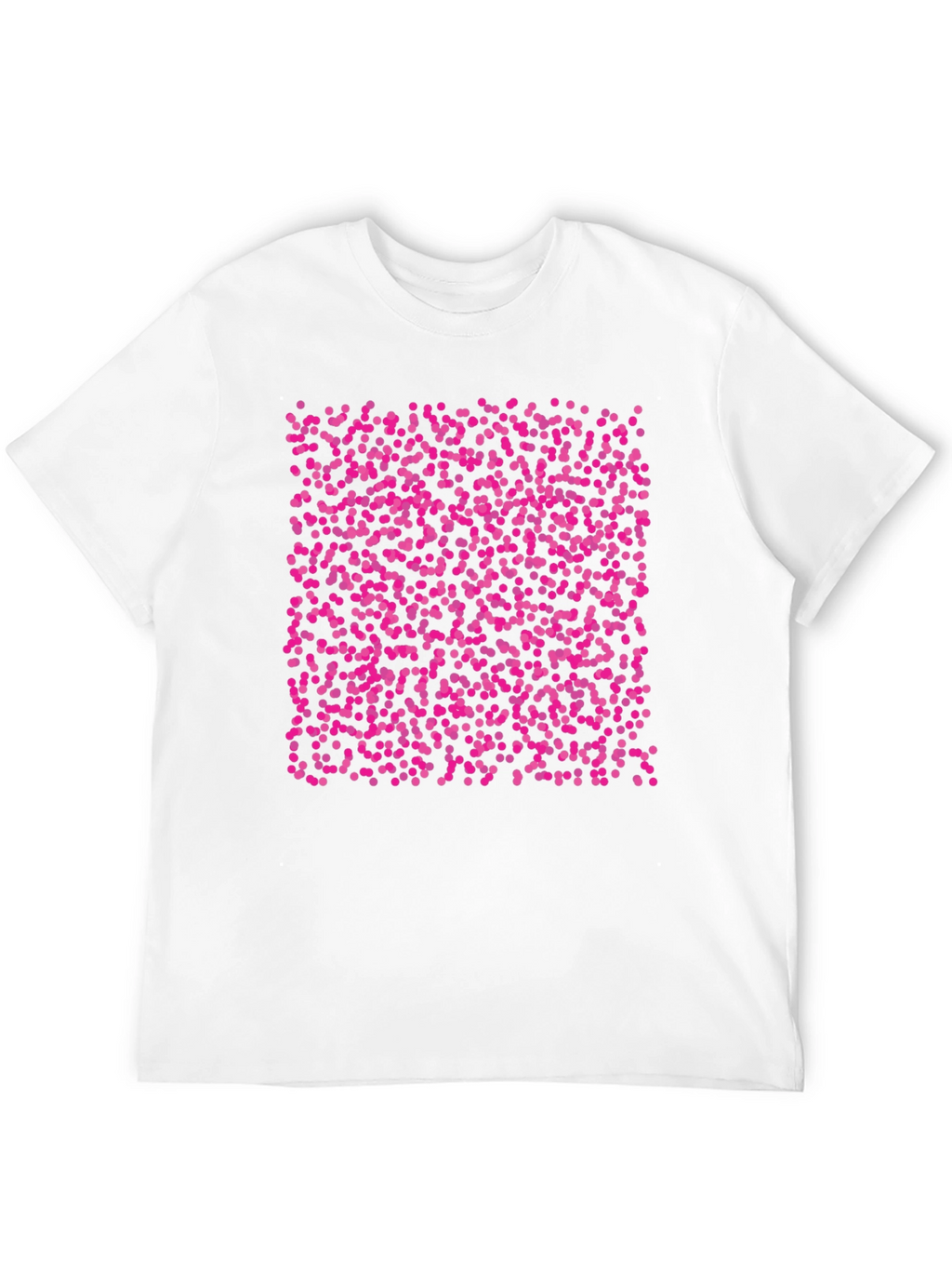 Black T-Shirt with Pink Dot Pattern