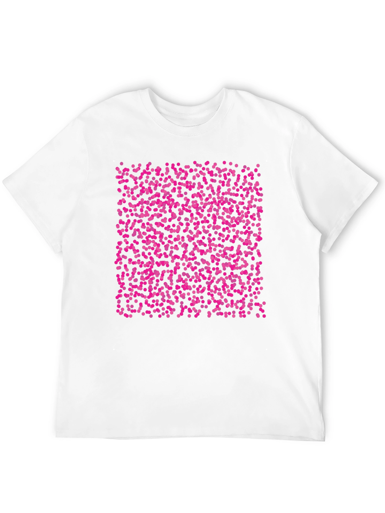 Black T-Shirt with Pink Dot Pattern
