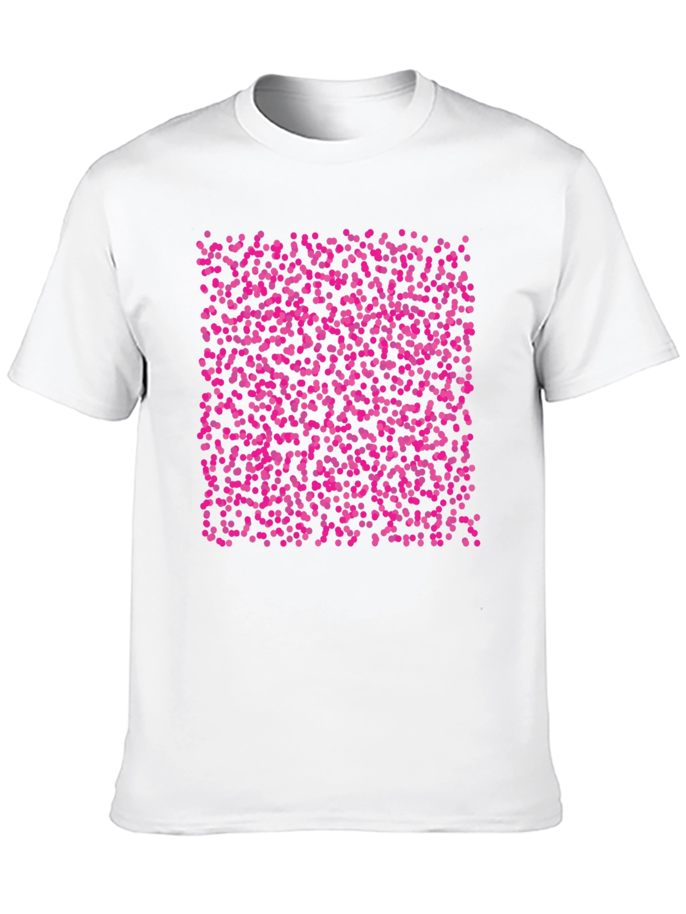 Black T-Shirt with Pink Dot Pattern