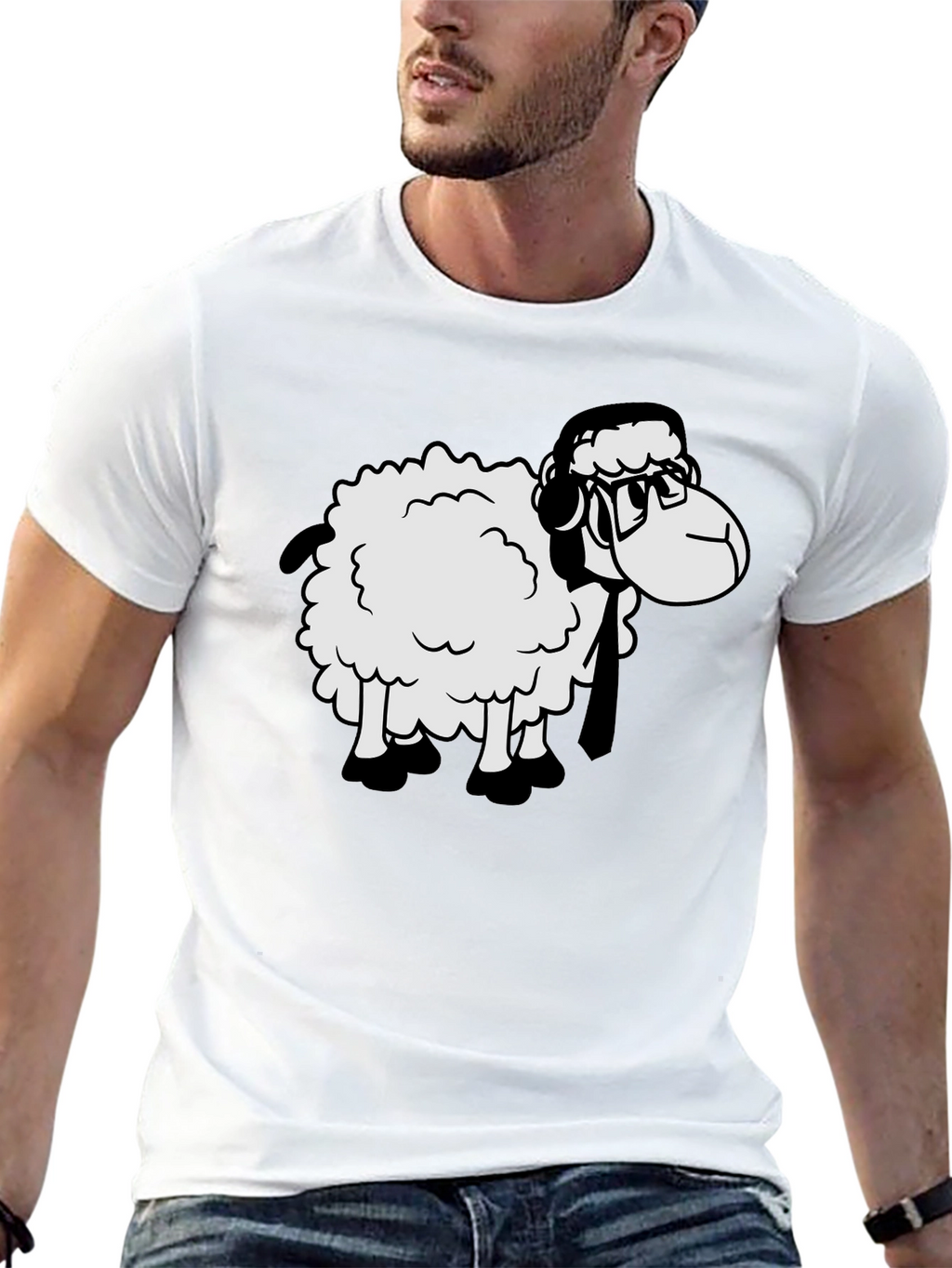 Sheep Nerd T-Shirt - Stylish Geeky Tee