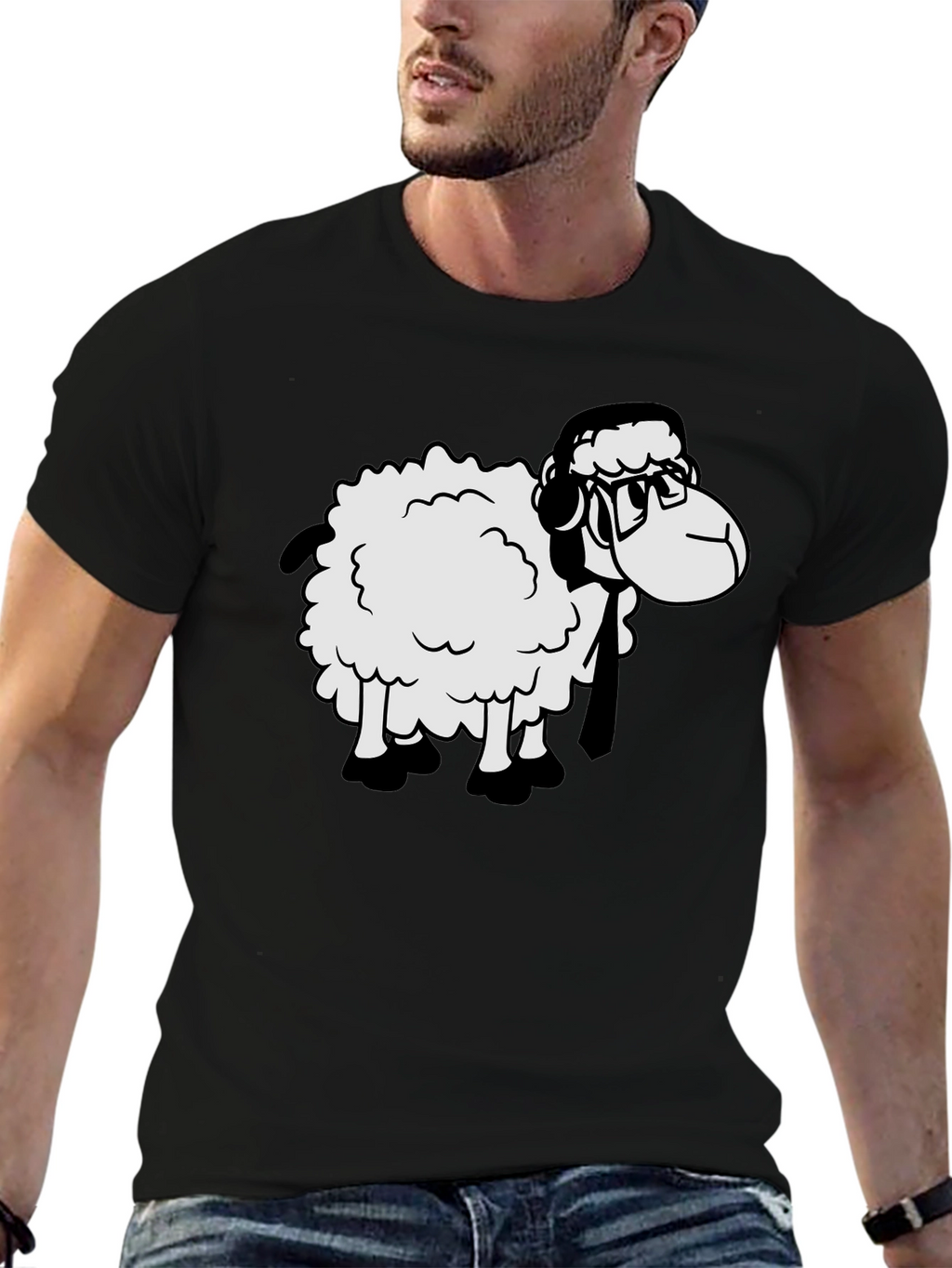 Sheep Nerd T-Shirt - Stylish Geeky Tee