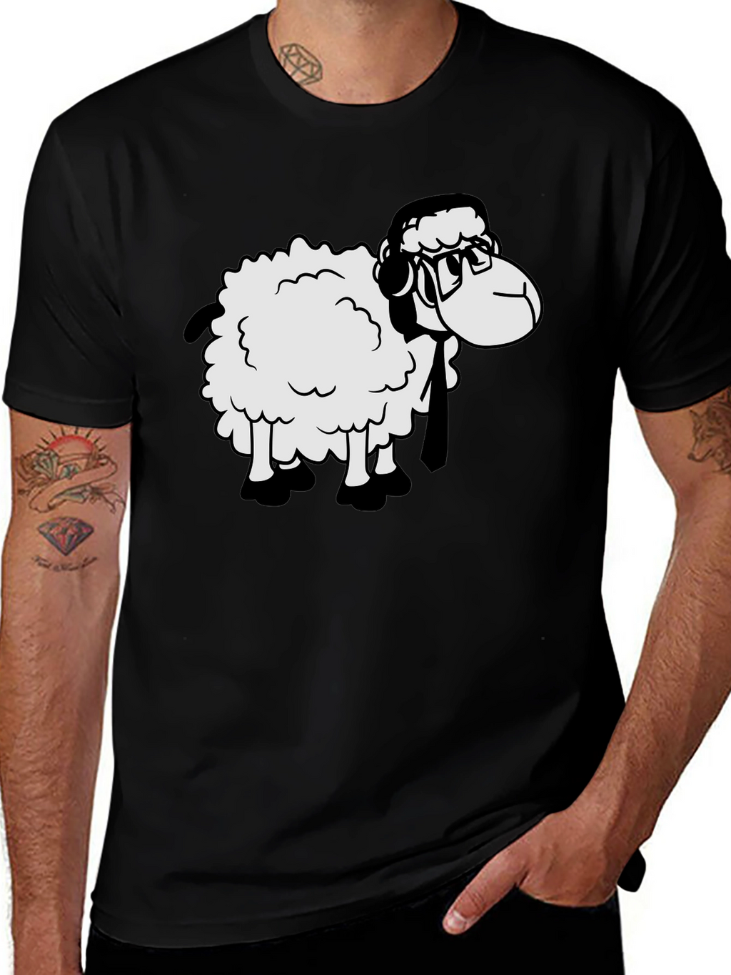 Sheep Nerd T-Shirt - Stylish Geeky Tee