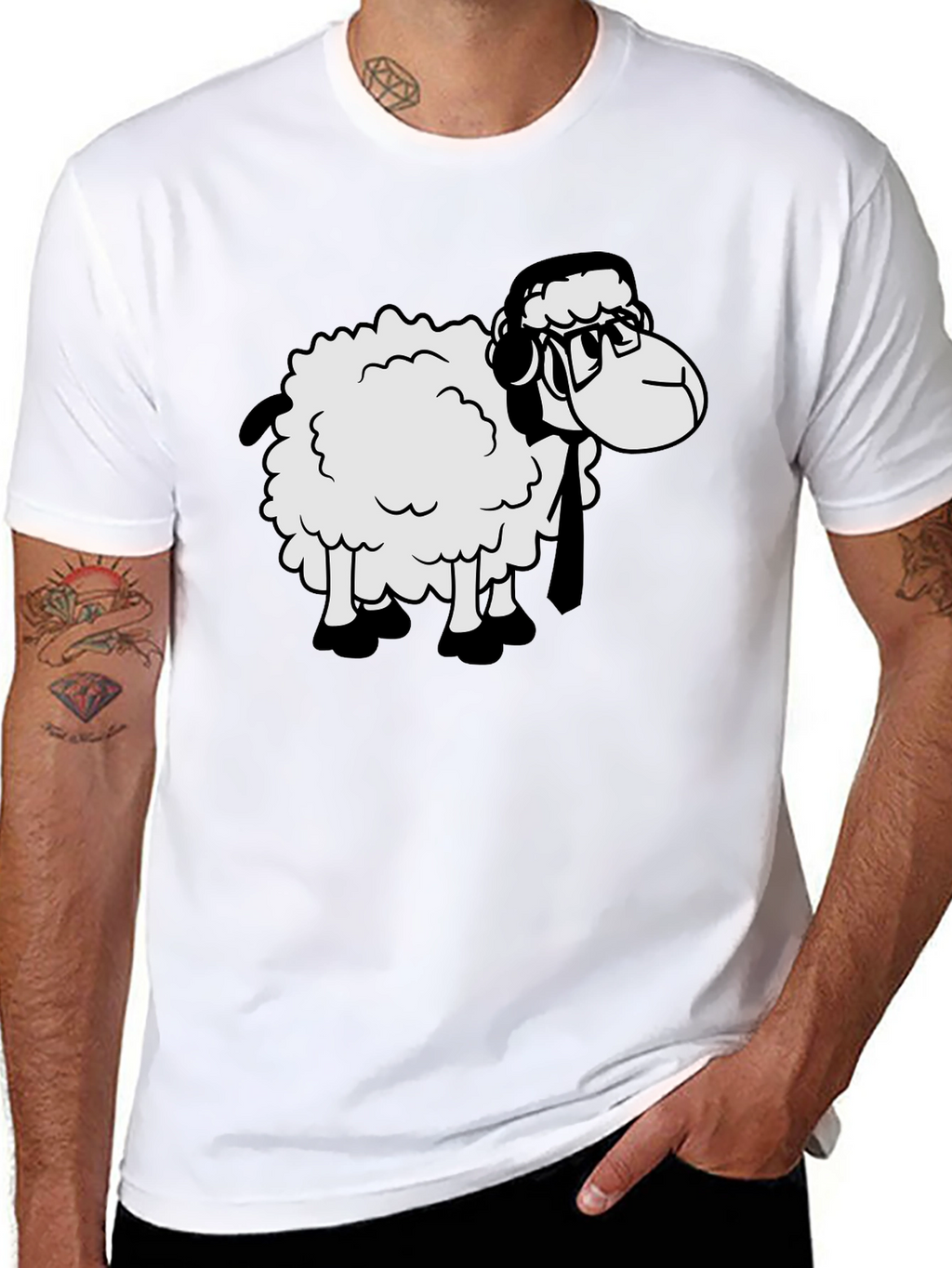 Sheep Nerd T-Shirt - Stylish Geeky Tee