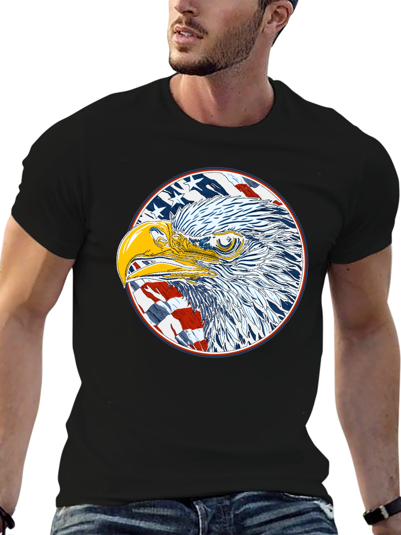 American Eagle Graphic Black T-Shirt