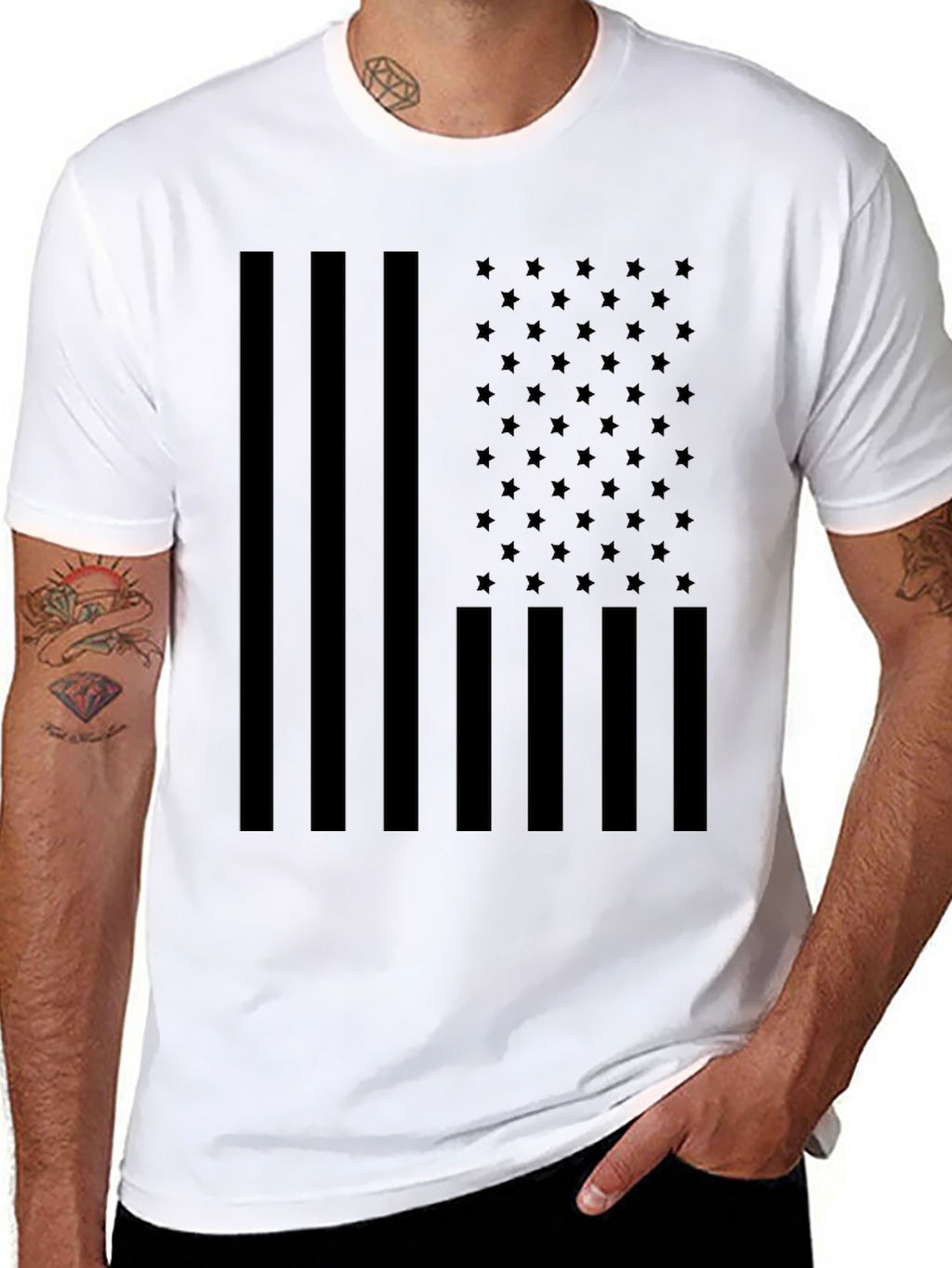 USA Flag Graphic Tee - Mens Patriotic T-Shirt
