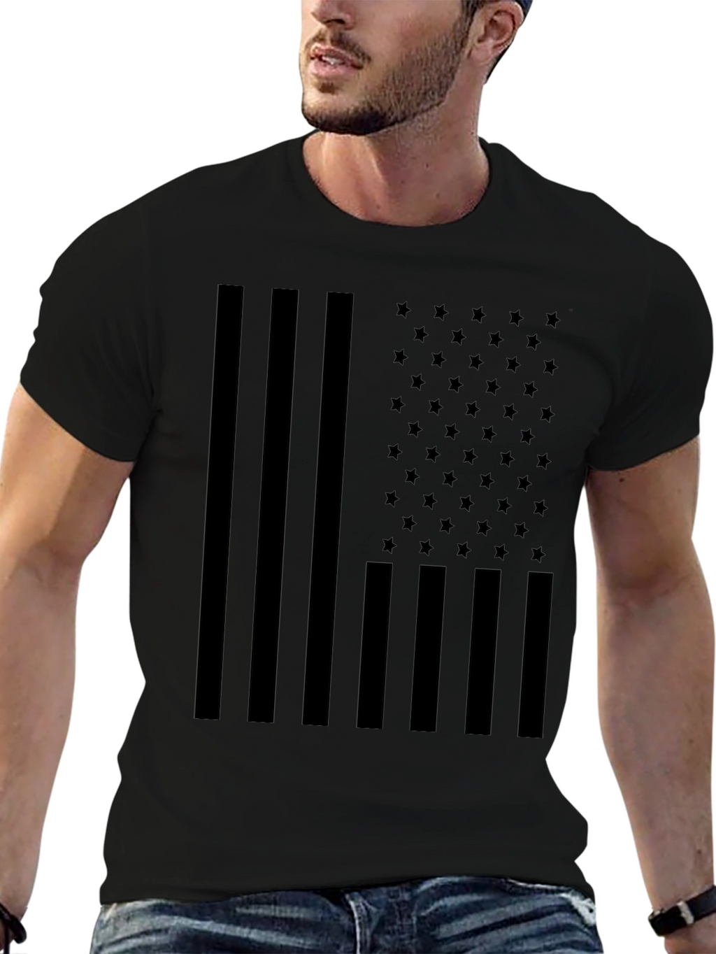 USA Flag Graphic Tee - Mens Patriotic T-Shirt