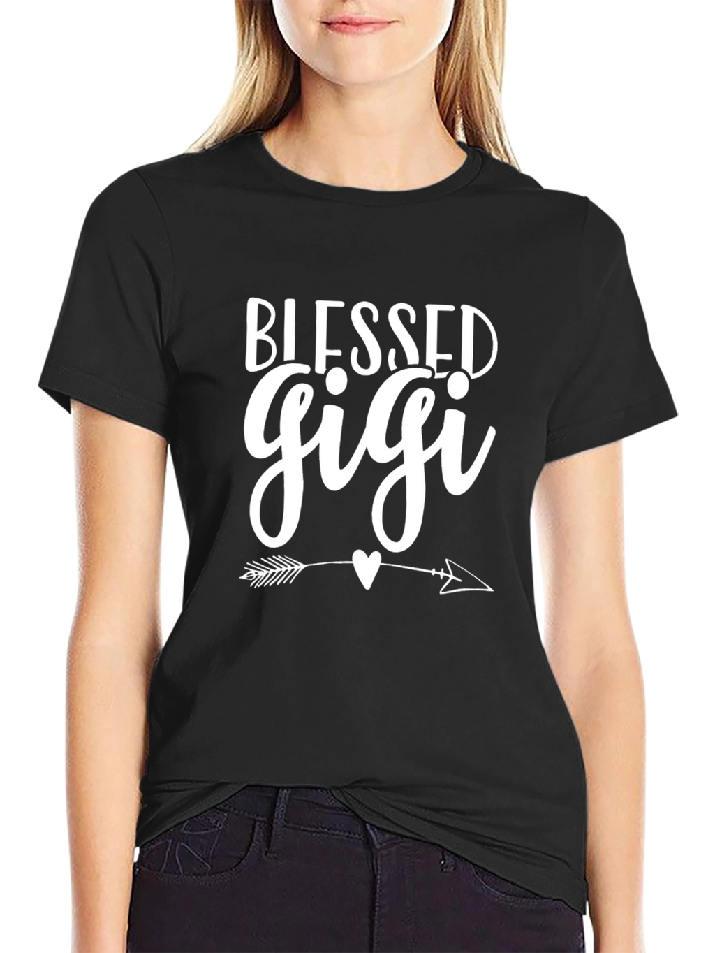 Blessed Gigi T-Shirt - Cute Arrow Heart Design