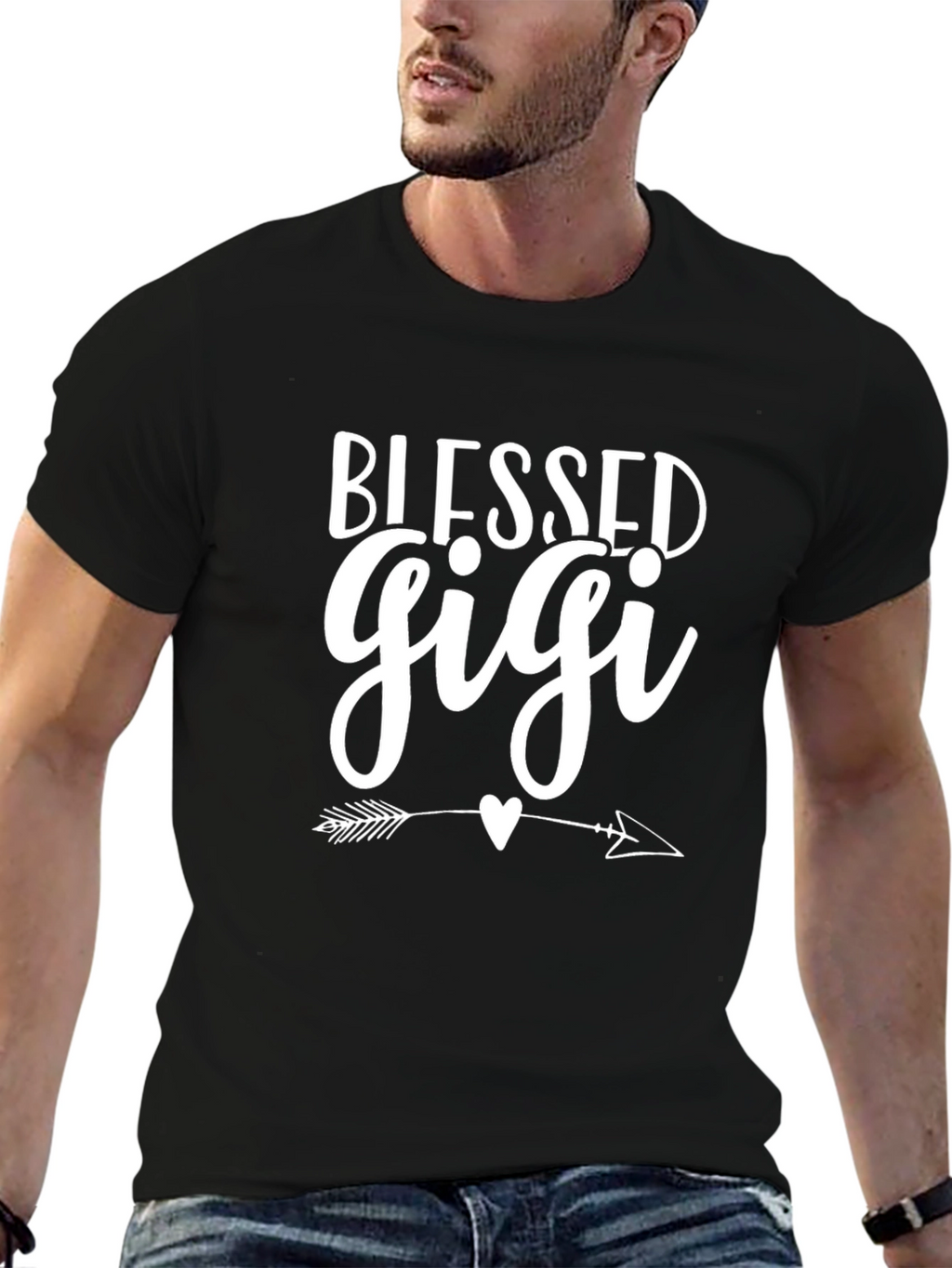 Blessed Gigi T-Shirt - Cute Arrow Heart Design