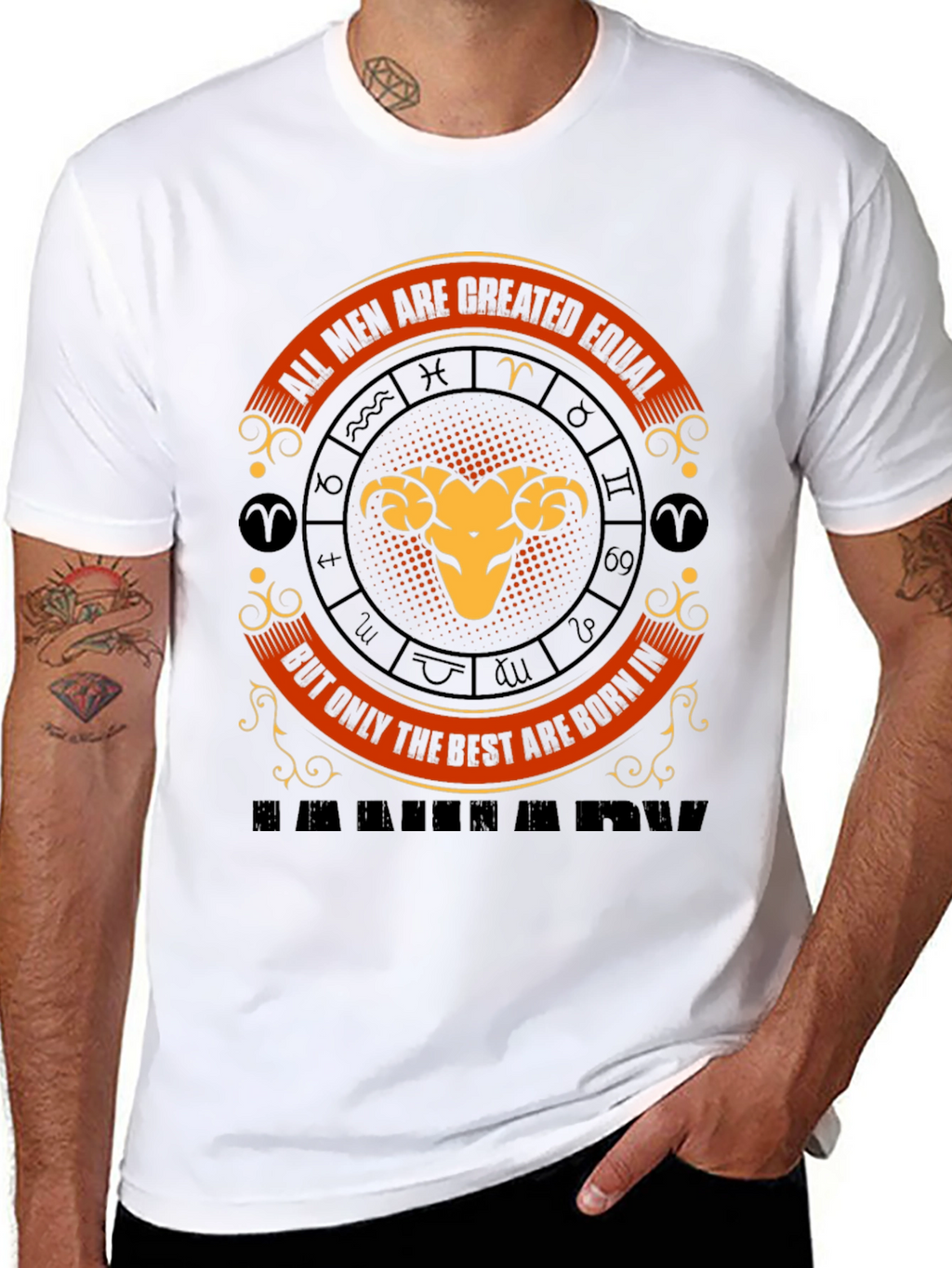 Aries Zodiac T-Shirt - All Men Are Created Equal