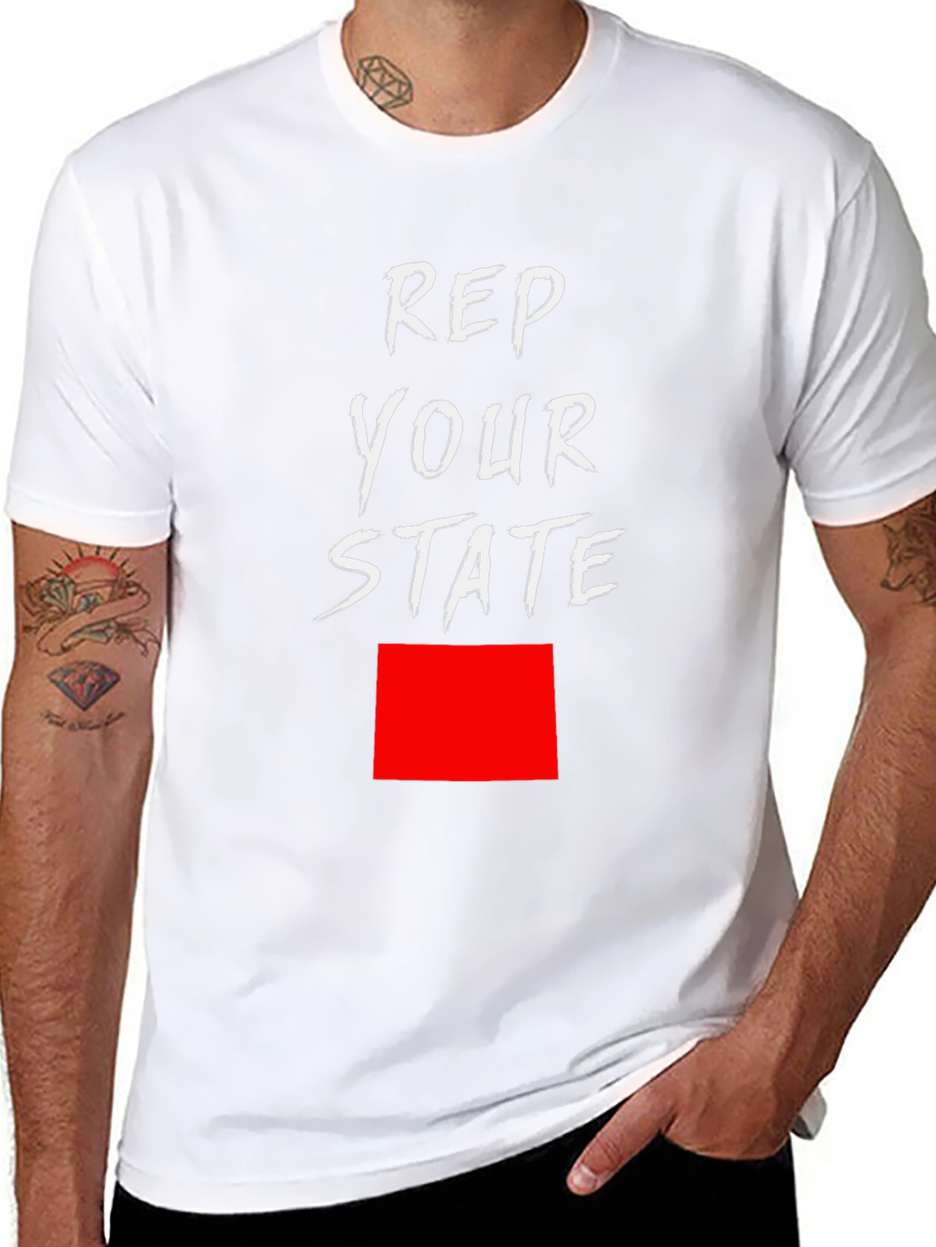 Rep Your State Graphic Tee - Black