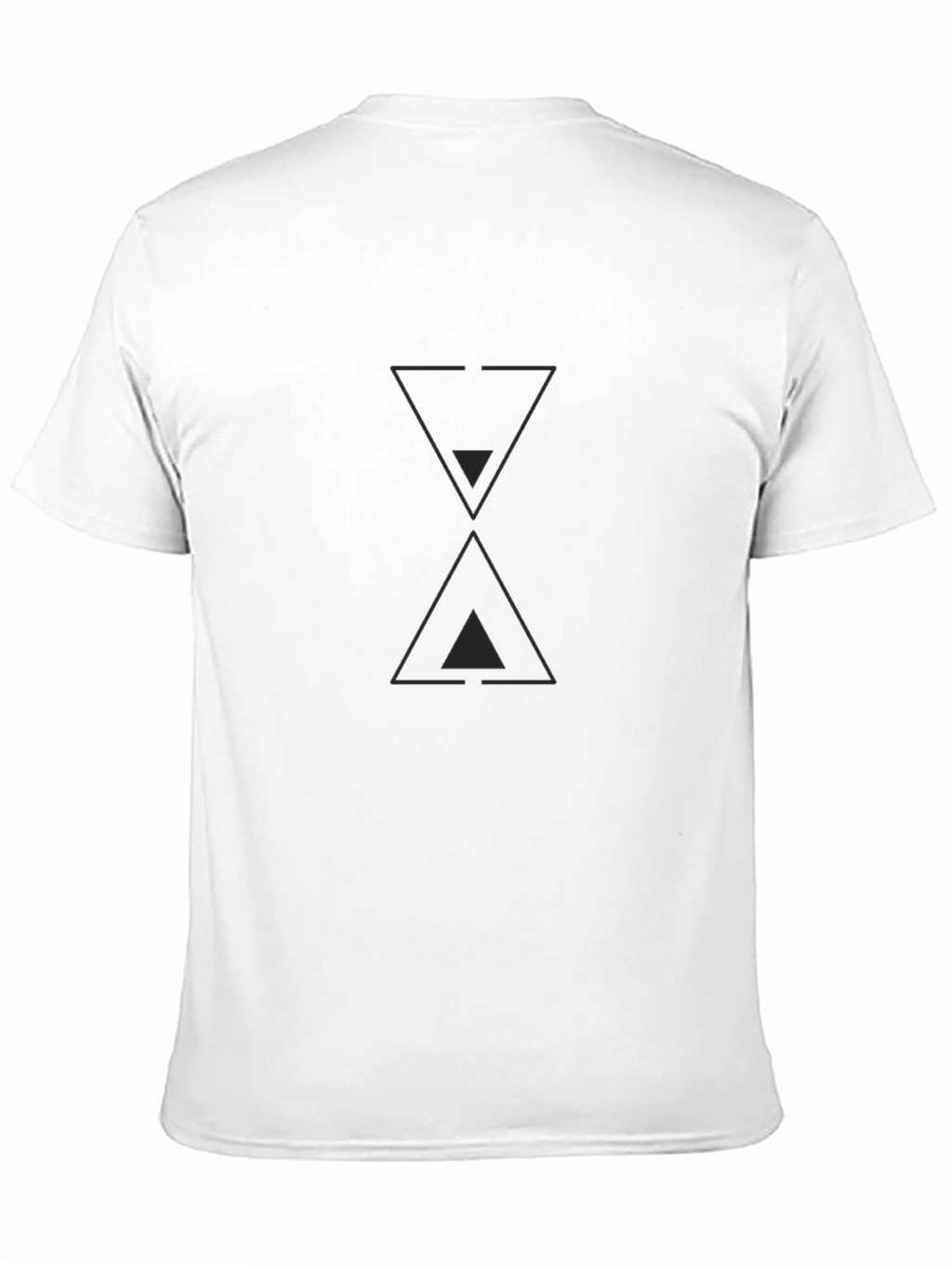 Mens Black T-Shirt with Hourglass Graphic
