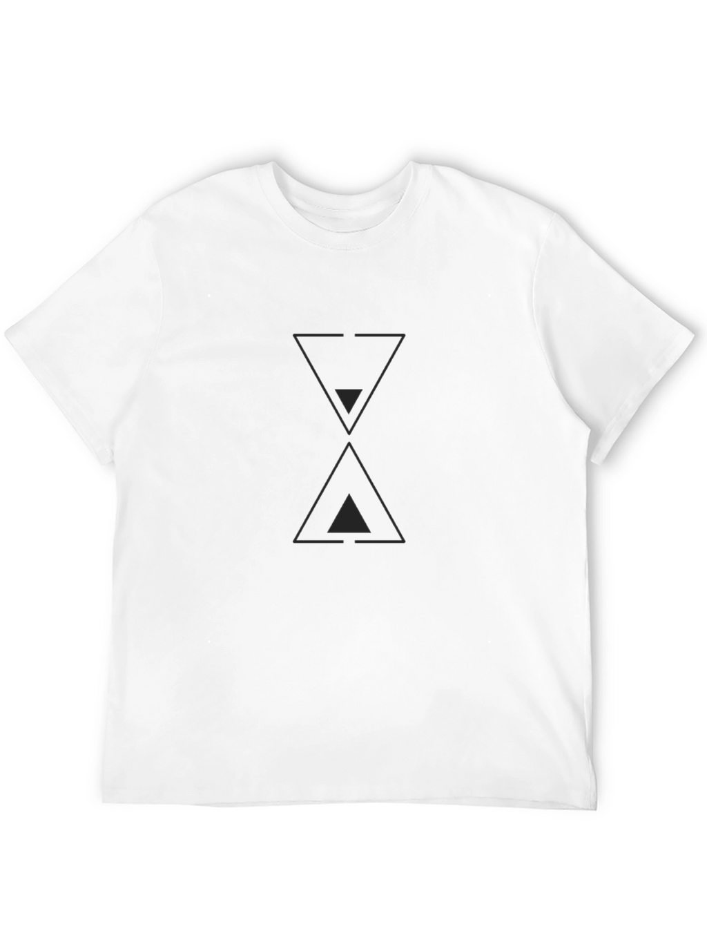 Mens Black T-Shirt with Hourglass Graphic