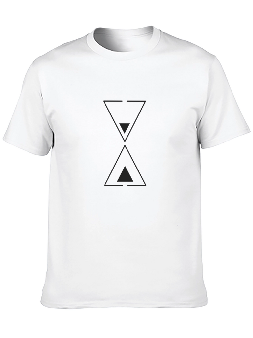 Mens Black T-Shirt with Hourglass Graphic