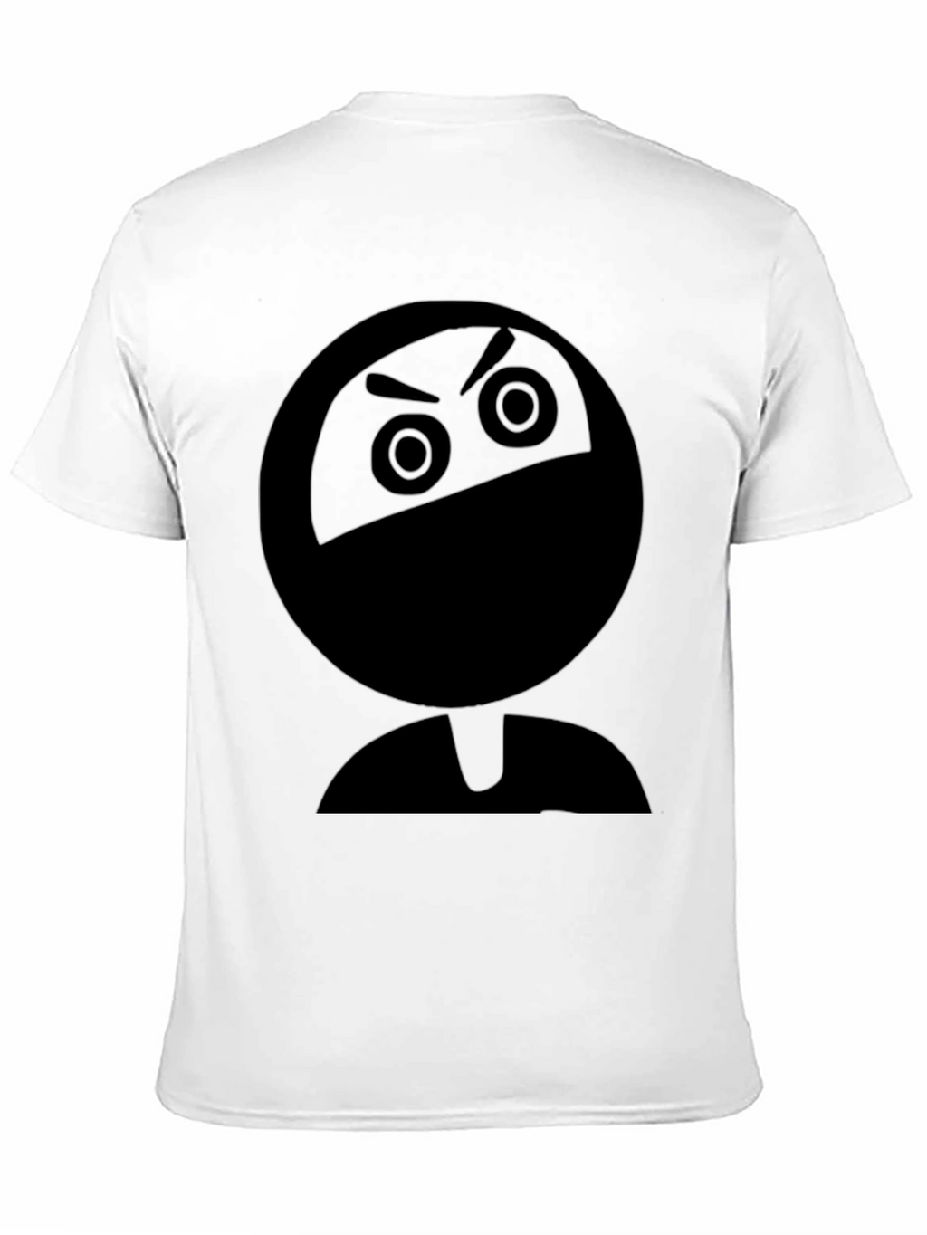 Ninja Emoji Graphic Print Black T-Shirt