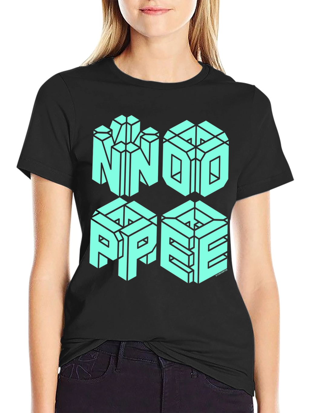 NNOI PPEE Optical Illusion Graphic Tee