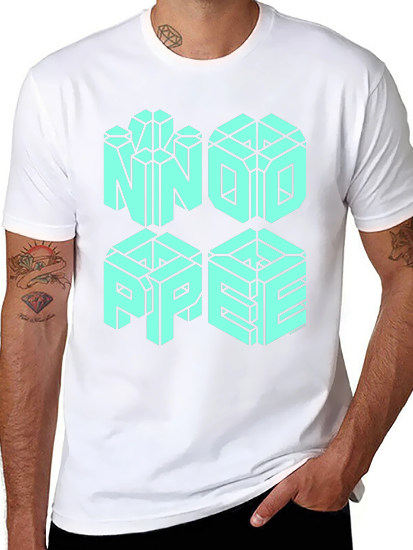 NNOI PPEE Optical Illusion Graphic Tee