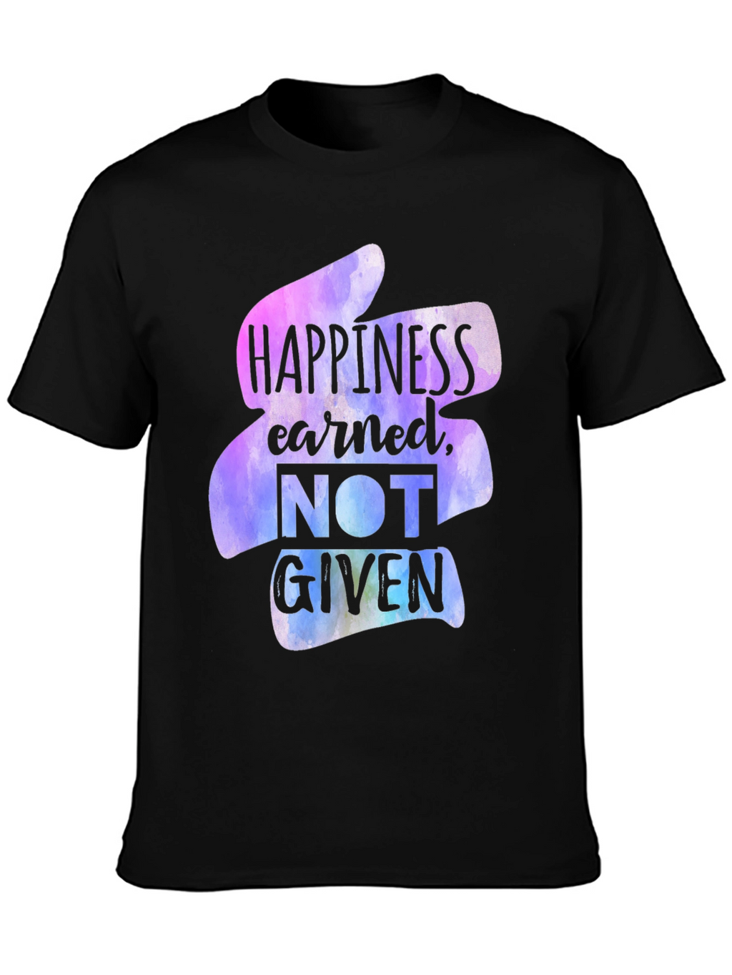 Happiness Earned Graphic Tee - Black