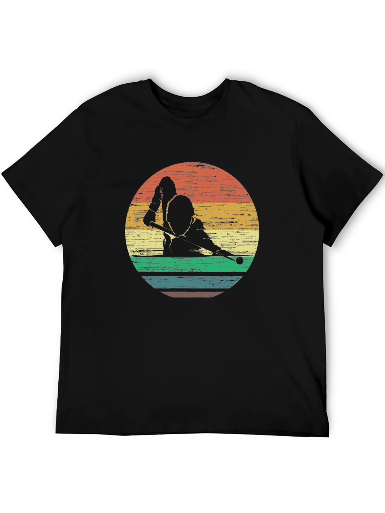 Retro Billiards Player Graphic Tee