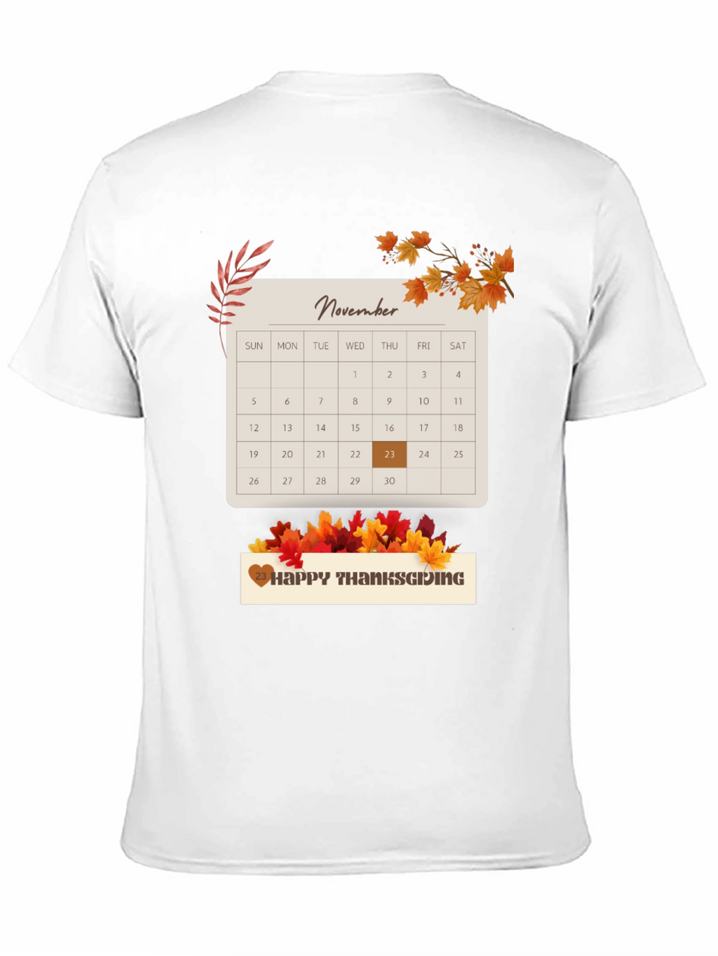 Thanksgiving November 23rd Calendar T-Shirt