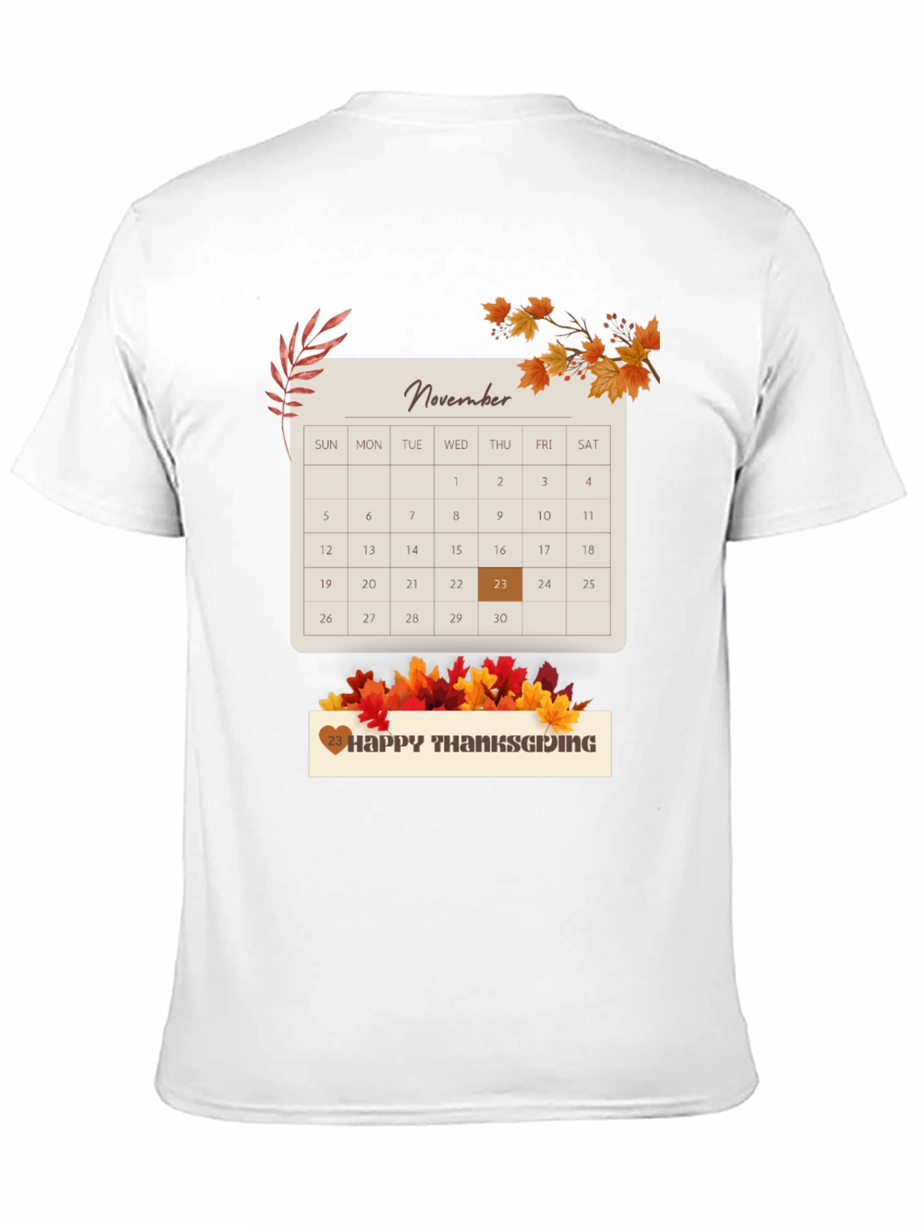 Thanksgiving November 23rd Calendar T-Shirt