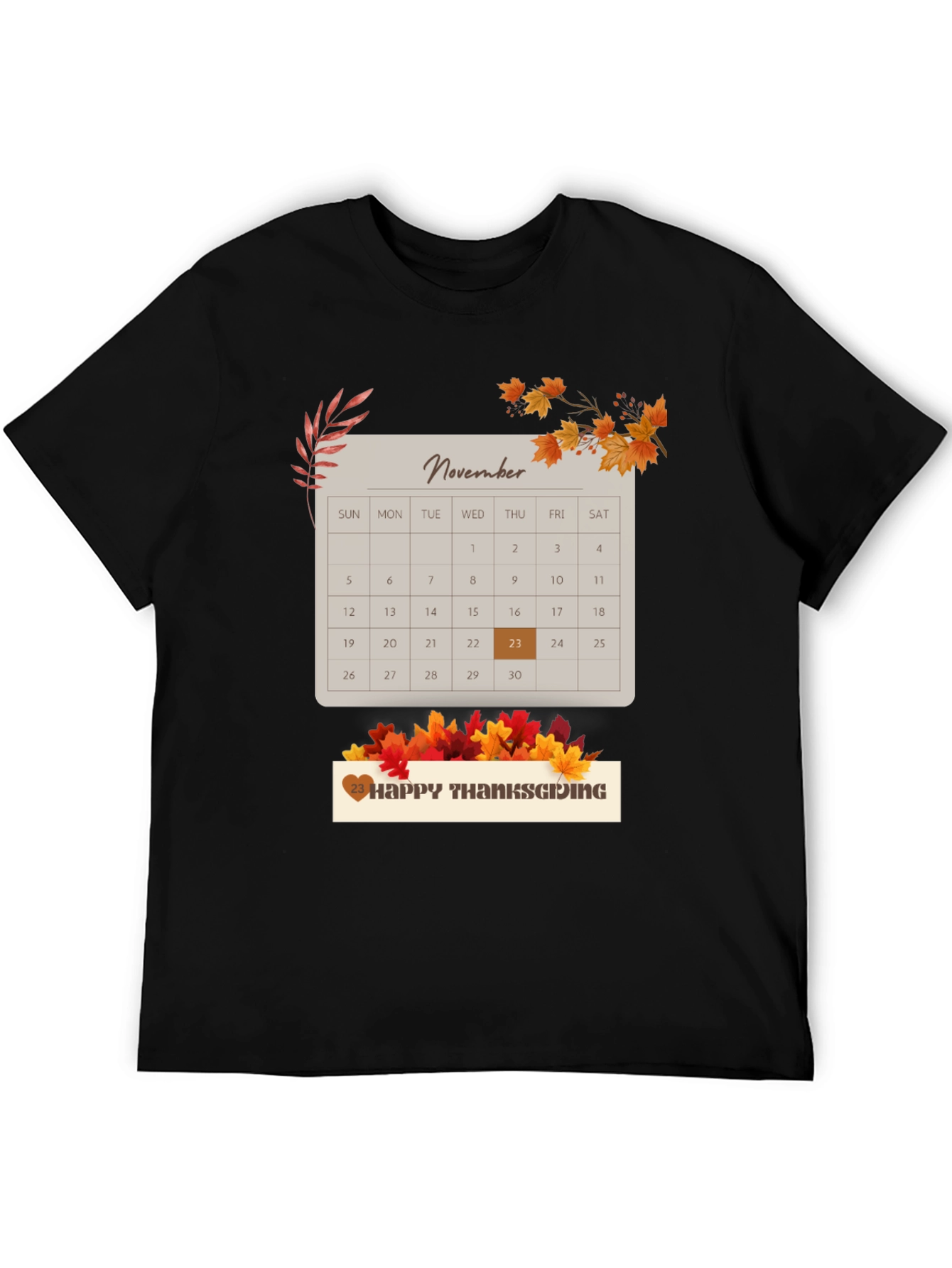 Thanksgiving November 23rd Calendar T-Shirt