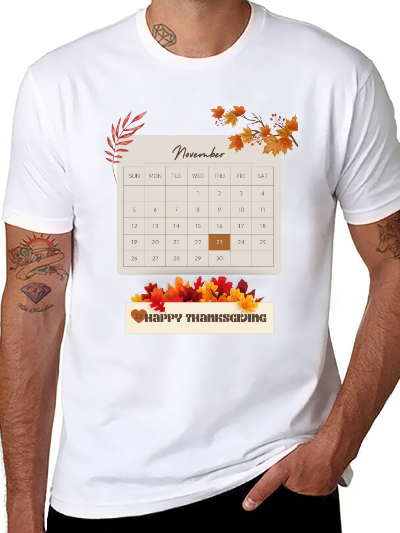 Thanksgiving November 23rd Calendar T-Shirt