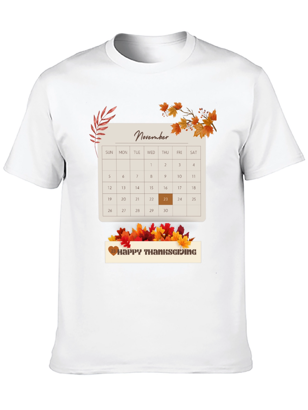 Thanksgiving November 23rd Calendar T-Shirt