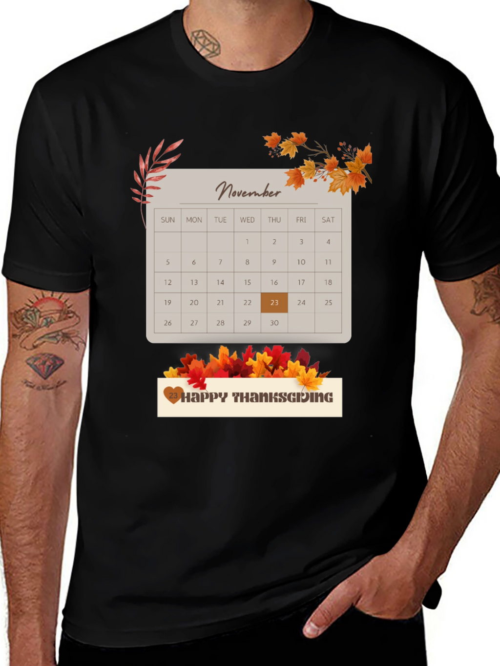 Thanksgiving November 23rd Calendar T-Shirt