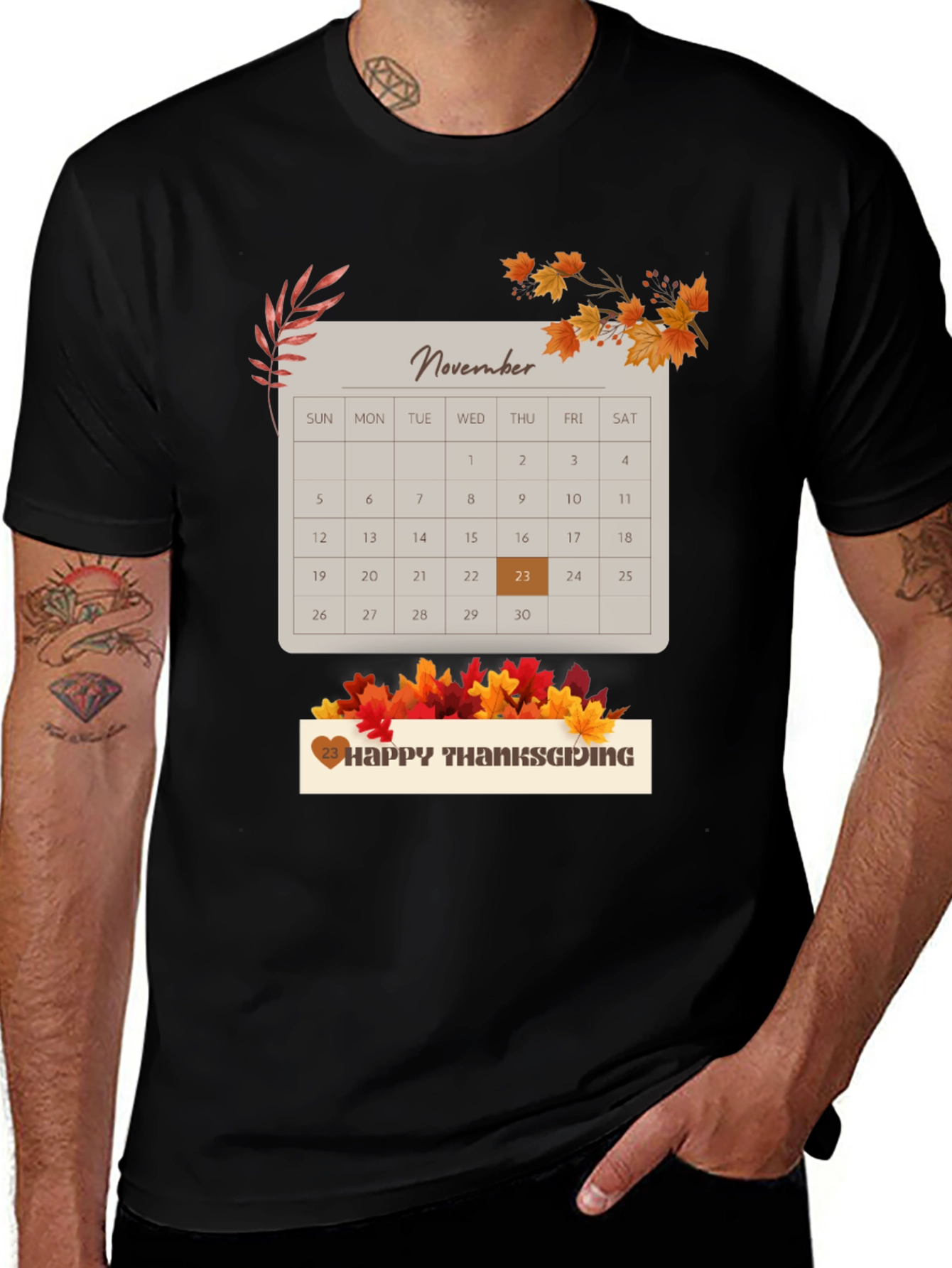 Thanksgiving November 23rd Calendar T-Shirt